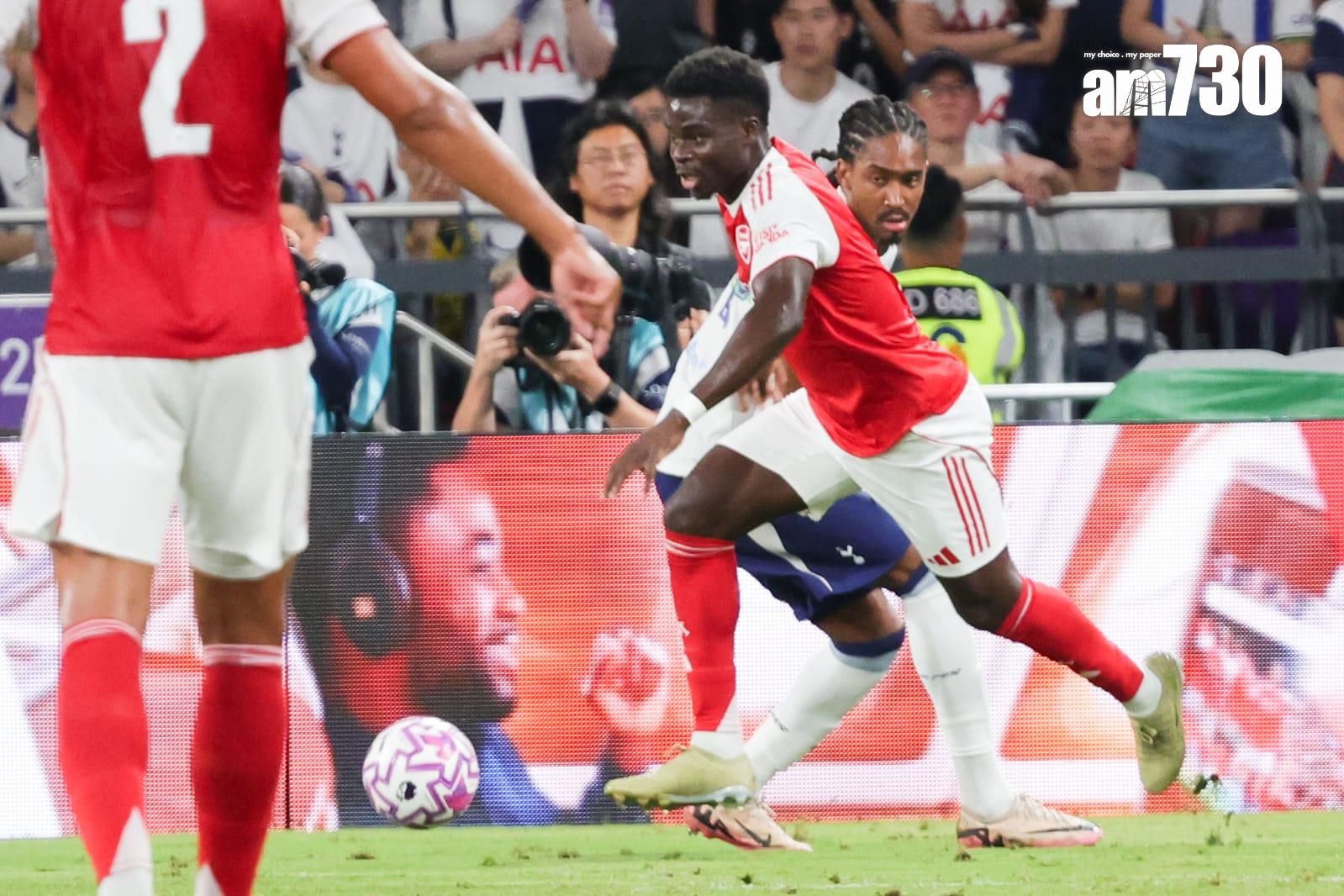 熱刺友賽1:0擊敗阿仙奴。(吳康琦攝)