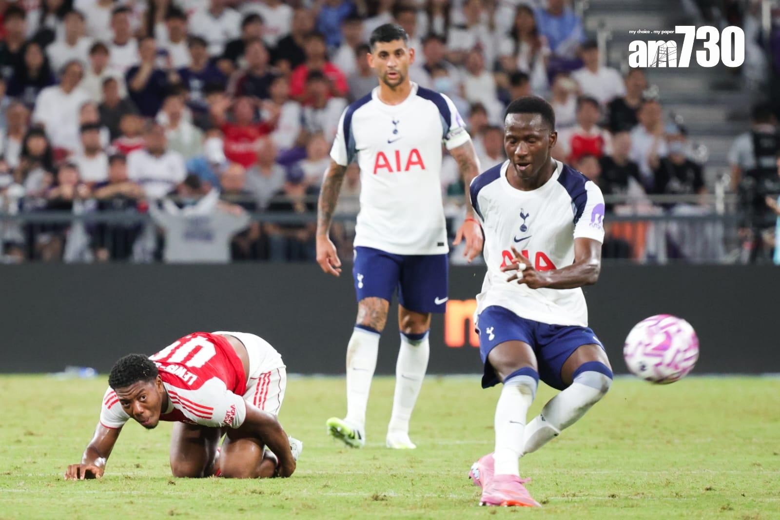 熱刺友賽1:0擊敗阿仙奴。(吳康琦攝)