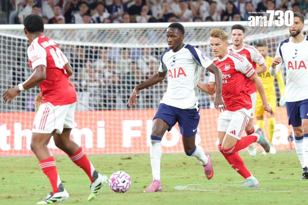 熱刺友賽1:0擊敗阿仙奴。(吳康琦攝)