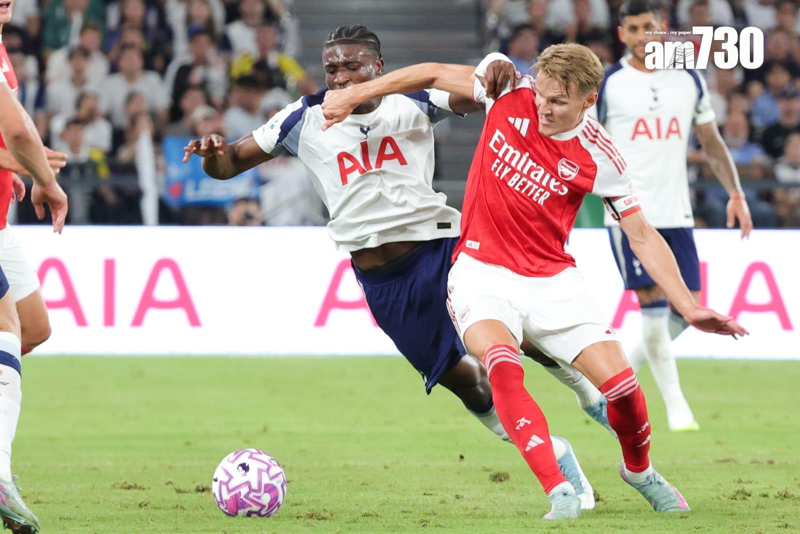 熱刺友賽1:0擊敗阿仙奴。(吳康琦攝)