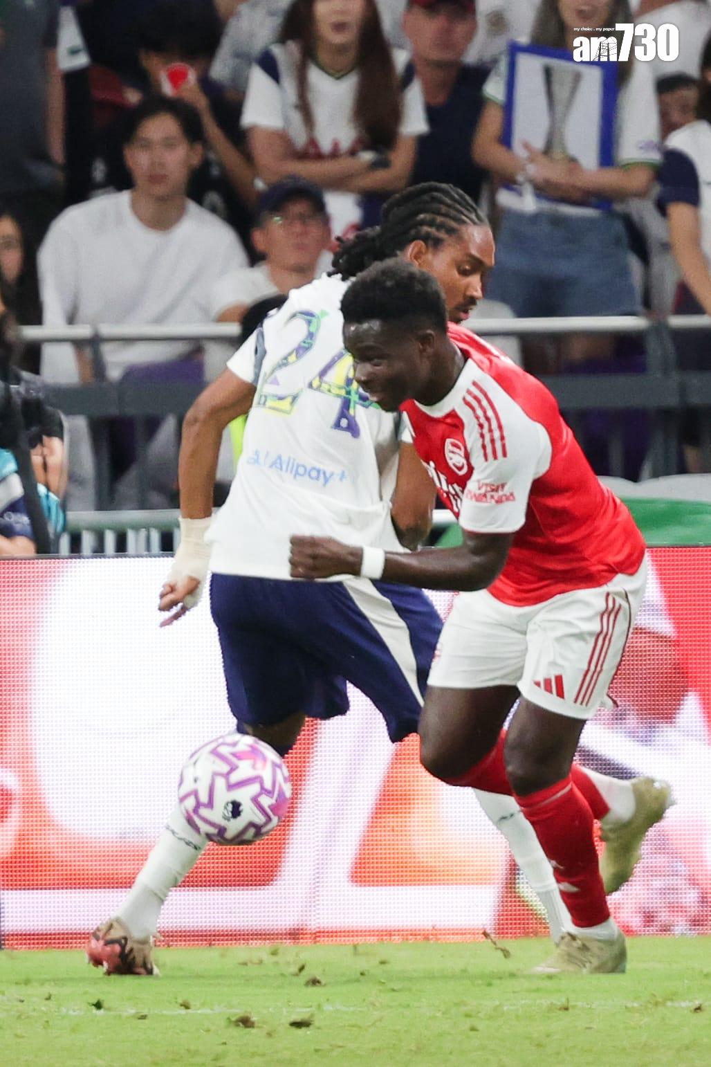 熱刺友賽1:0擊敗阿仙奴。(吳康琦攝)