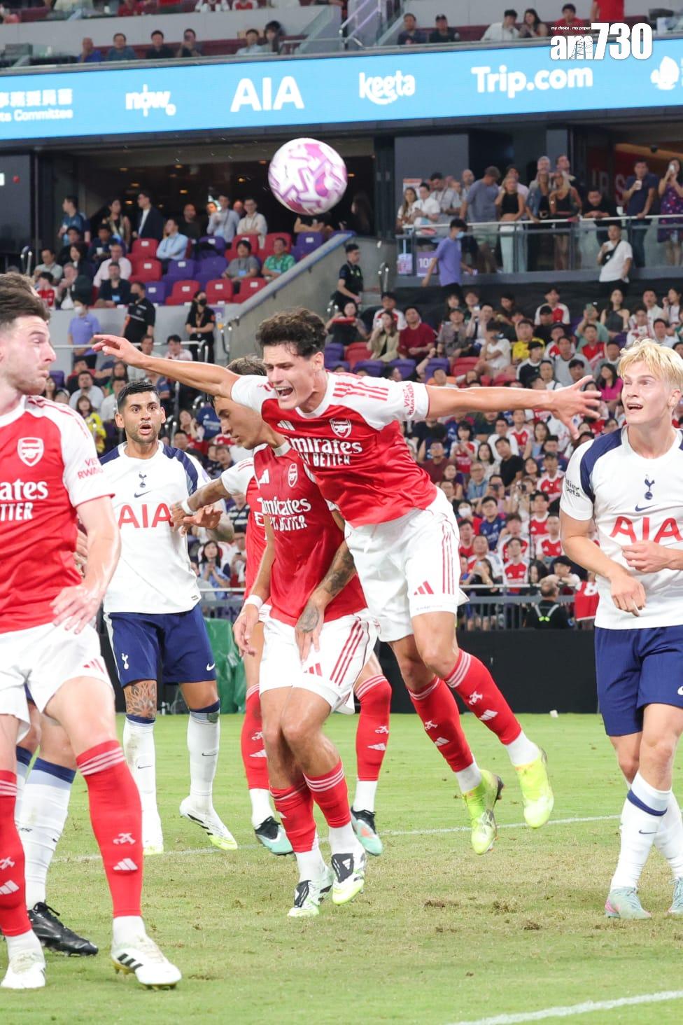 熱刺友賽1:0擊敗阿仙奴。(吳康琦攝)