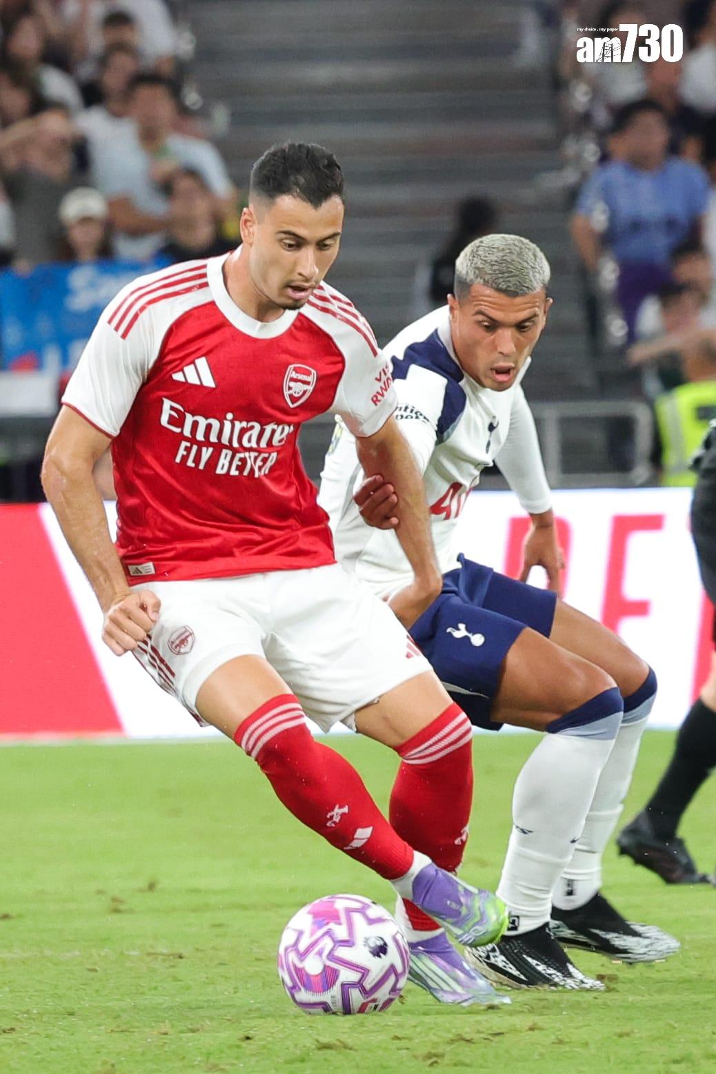 熱刺友賽1:0擊敗阿仙奴。(吳康琦攝)