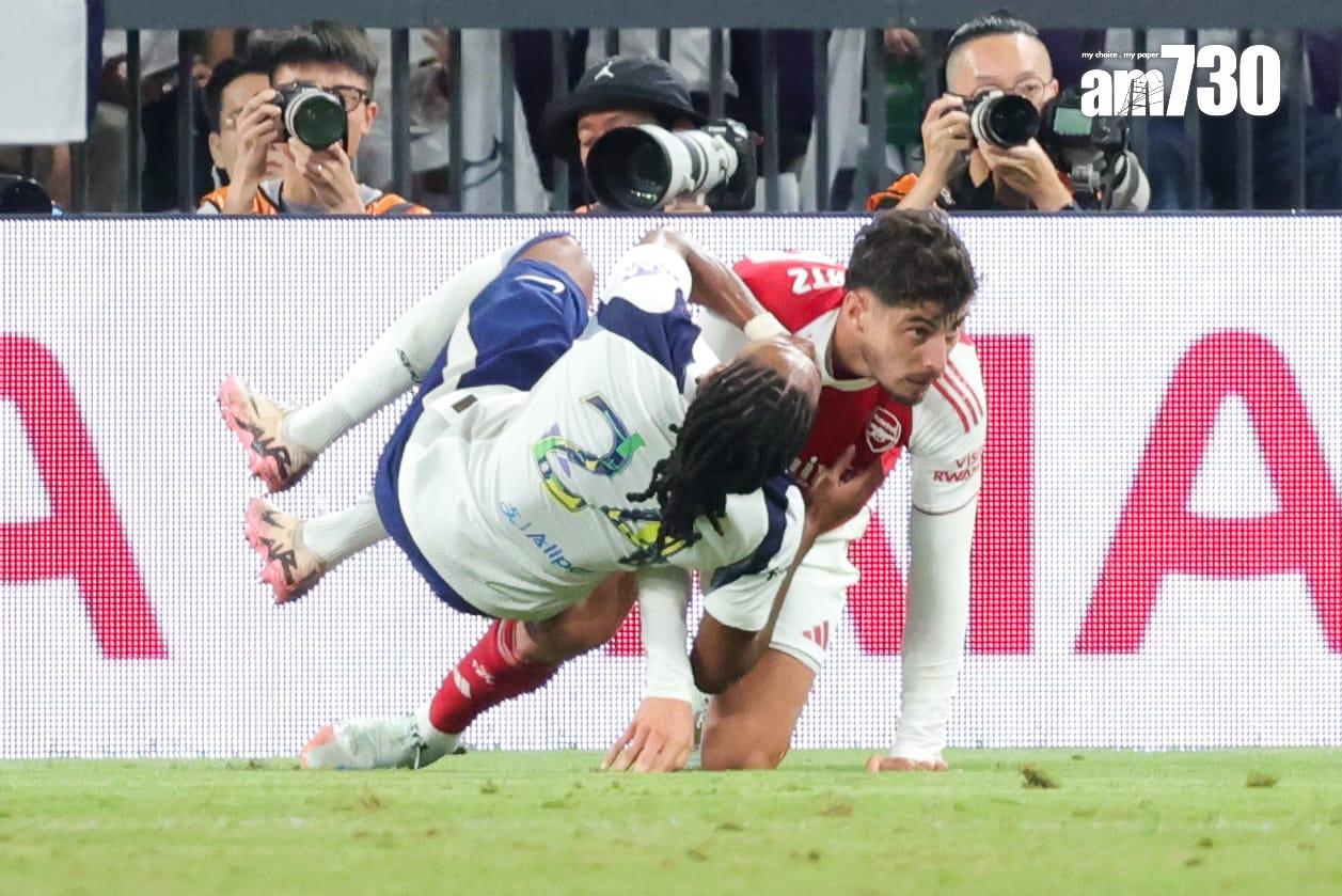 熱刺友賽1:0擊敗阿仙奴。(吳康琦攝)