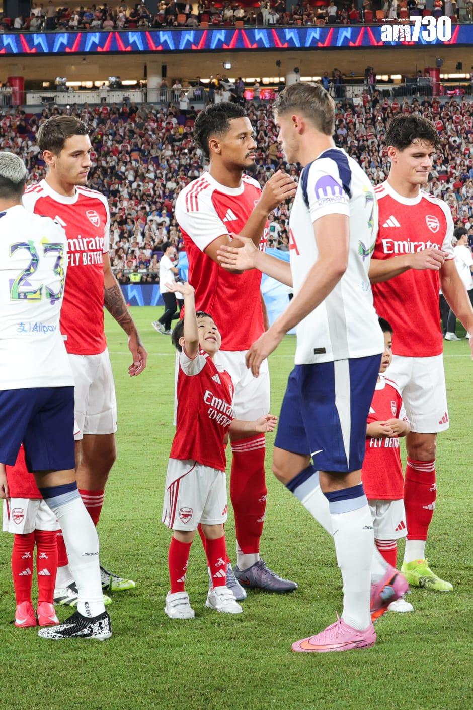 熱刺友賽1:0擊敗阿仙奴。(吳康琦攝)