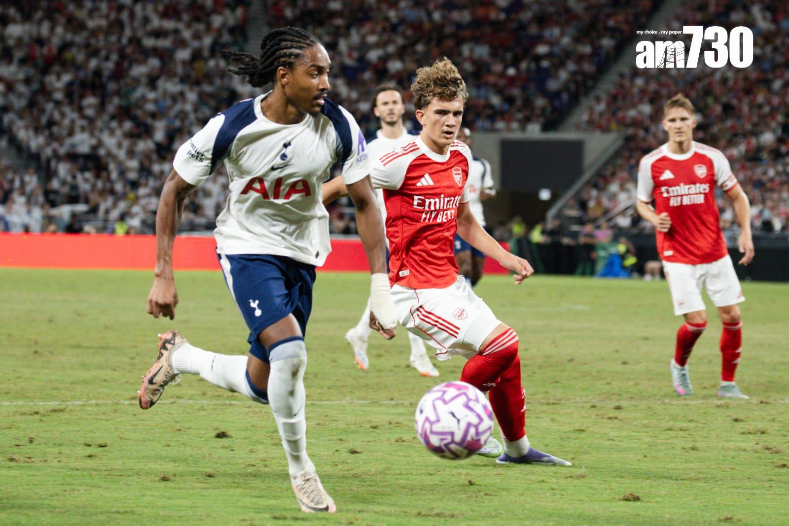 熱刺1:0擊敗阿仙奴。(周令知攝)