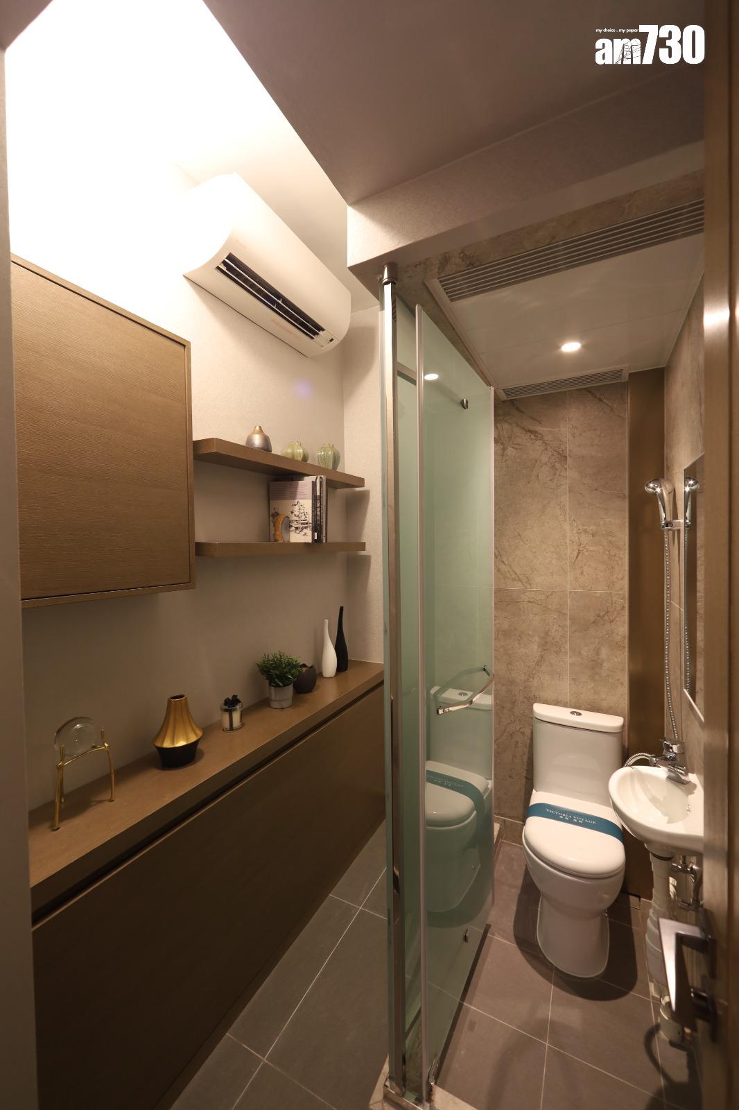 維港•灣畔示範單位|無改動三房套戶 主人房弧形落地玻璃窗盡享維港景致 (多圖有片)|啟德新盤