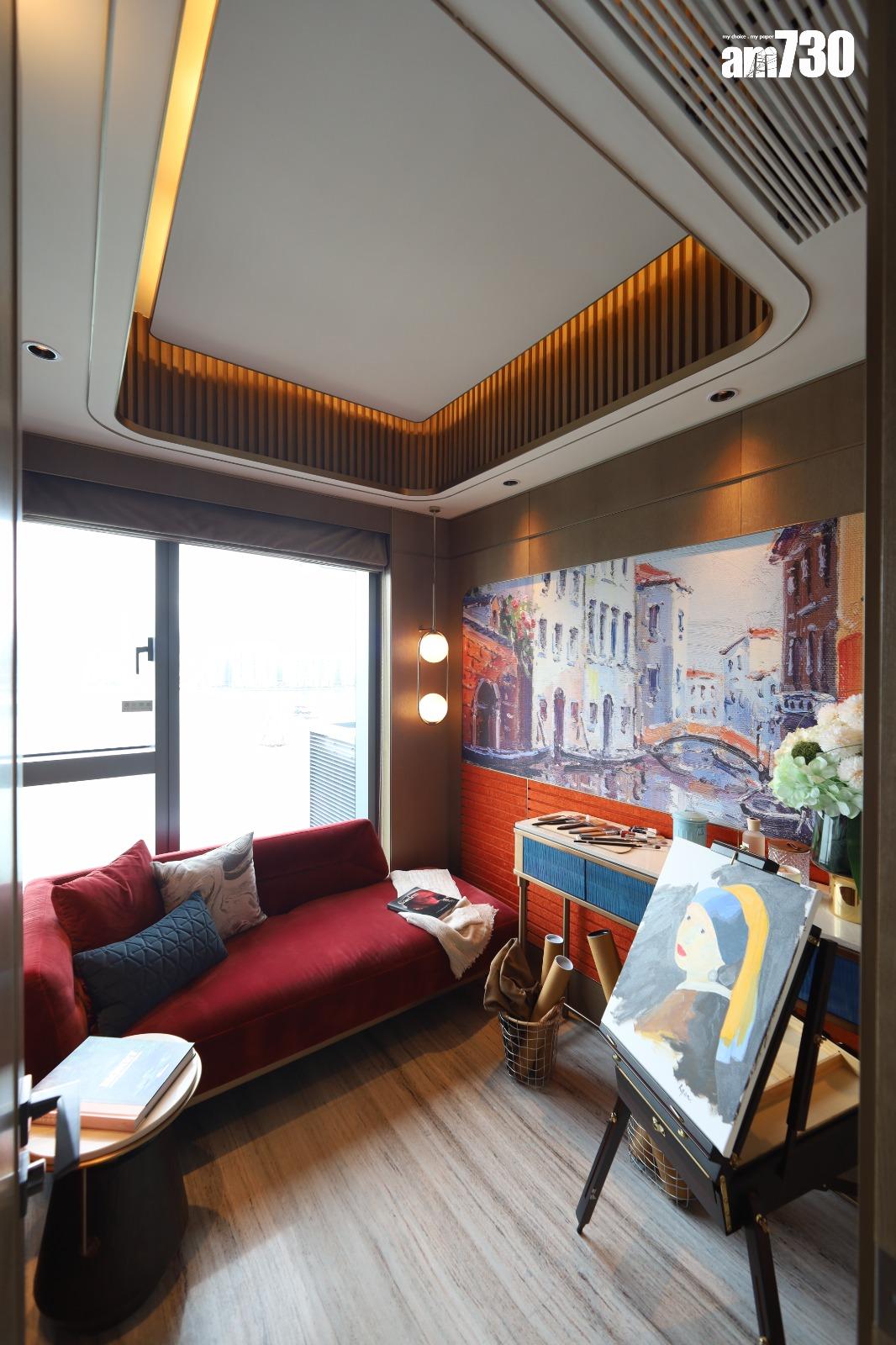 維港•灣畔示範單位|無改動三房套戶 主人房弧形落地玻璃窗盡享維港景致 (多圖有片)|啟德新盤