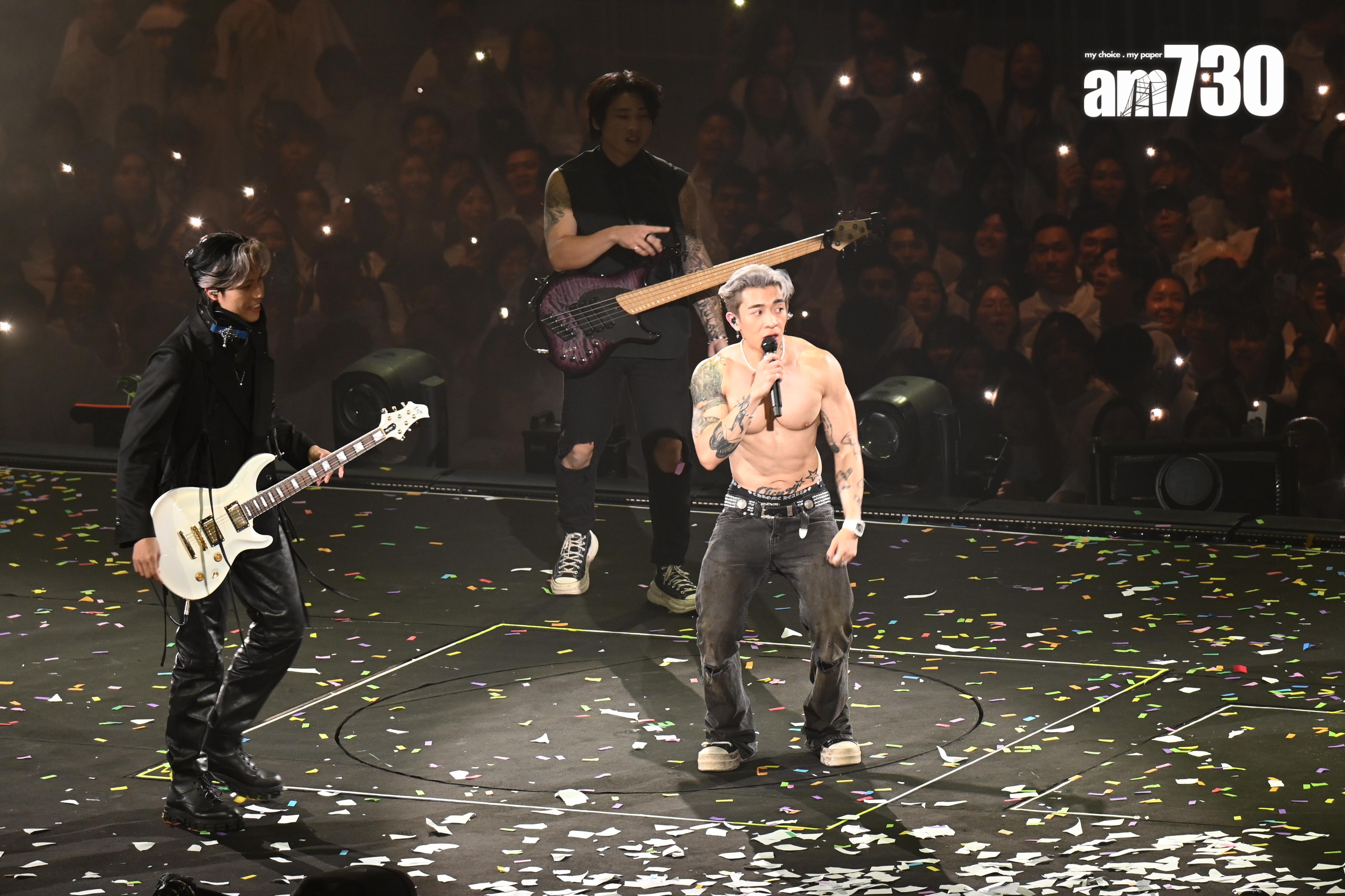 Tyson Yoshi演唱會後半部均赤膊上陣。 (娛樂組攝)