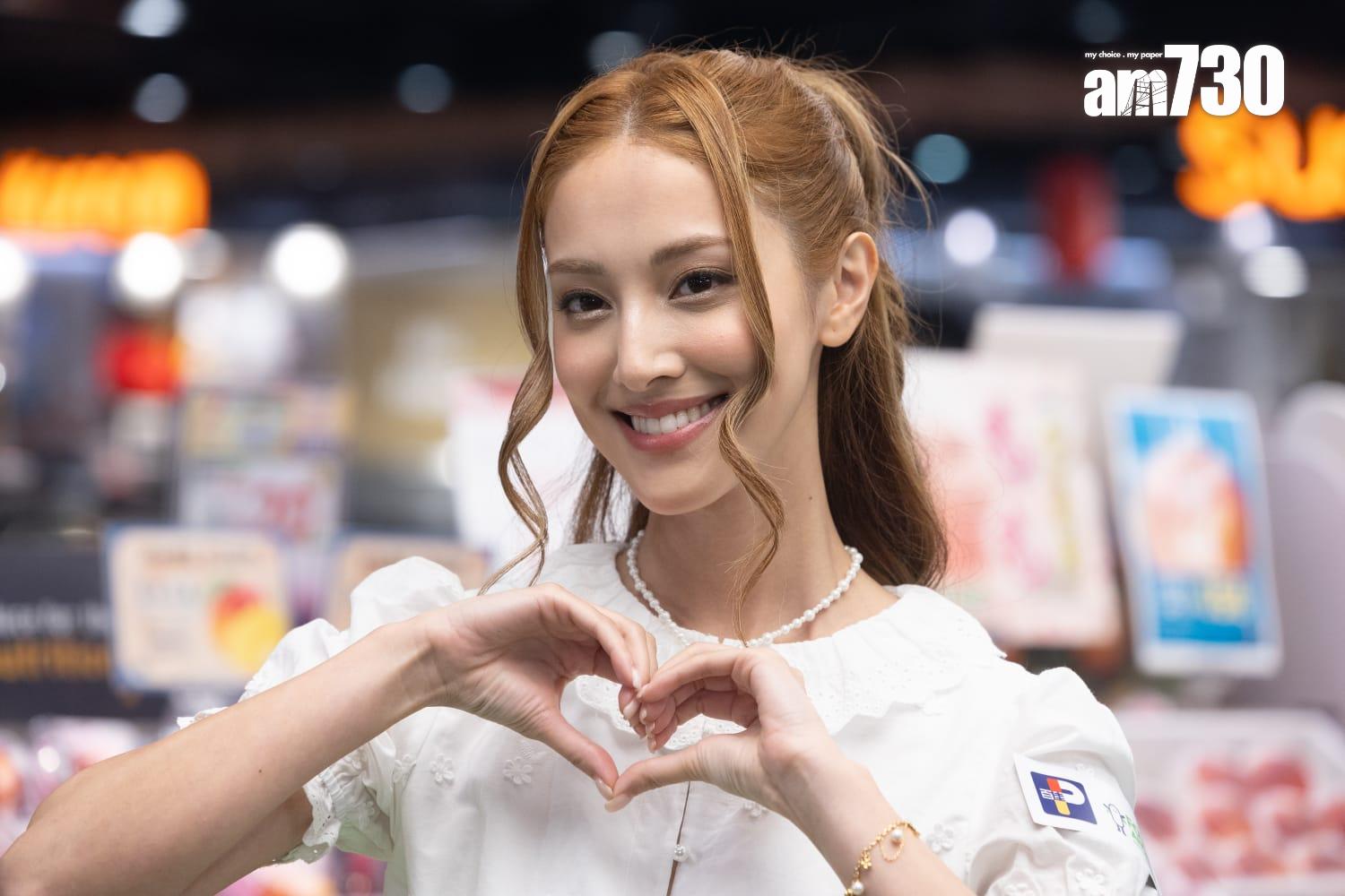 陳凱琳昨日(2日)出席「全城傳愛齊捐食」啟動禮。(蘇文傑攝)