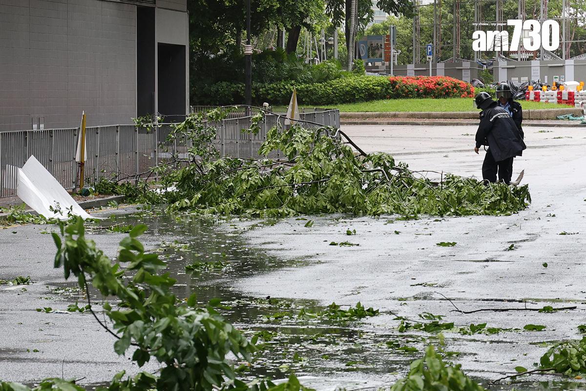 韋帕襲港,天文台發出十號颶風信號期間的市面情況。(資料圖片/吳康琦攝)