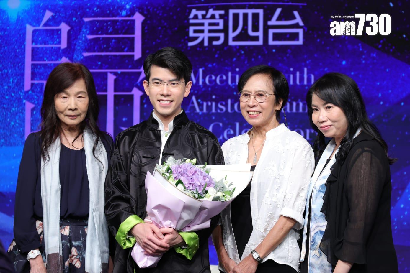 沈靖韜分享自己的經歷。(吳康琦攝)