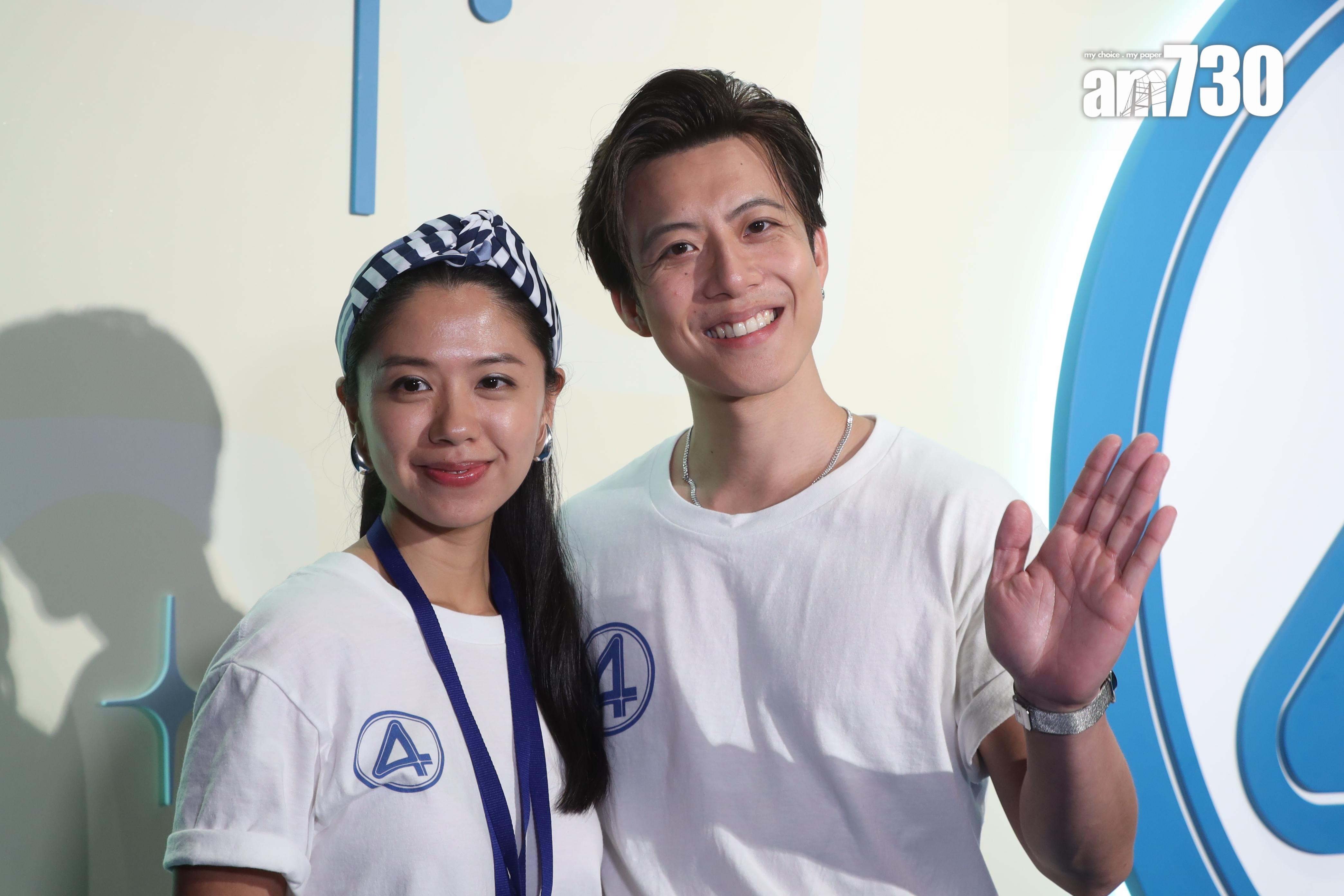 Lyman與太太Zoe恩愛出席《神奇4俠:英雄第一步》首映禮。(娛樂組攝)