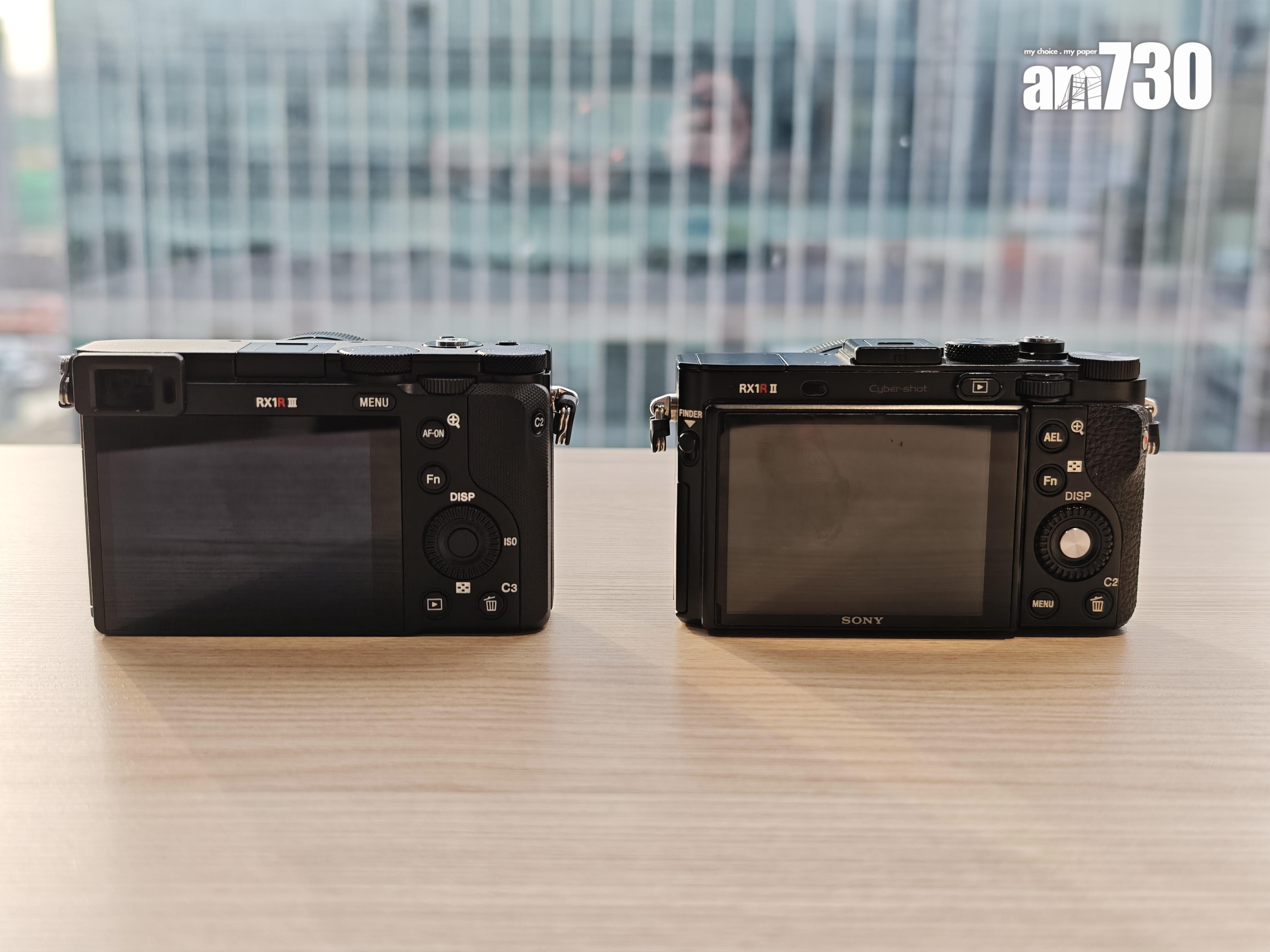 RX1R III與上代(右)對比。