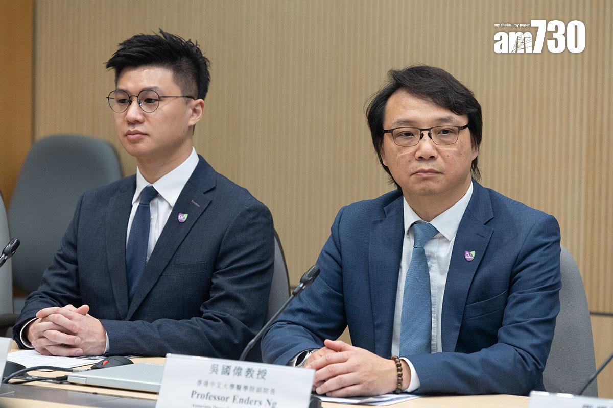 楊駿文(左)稱,參與計劃後將有專門時間聚焦科研工作。(蘇文傑攝)