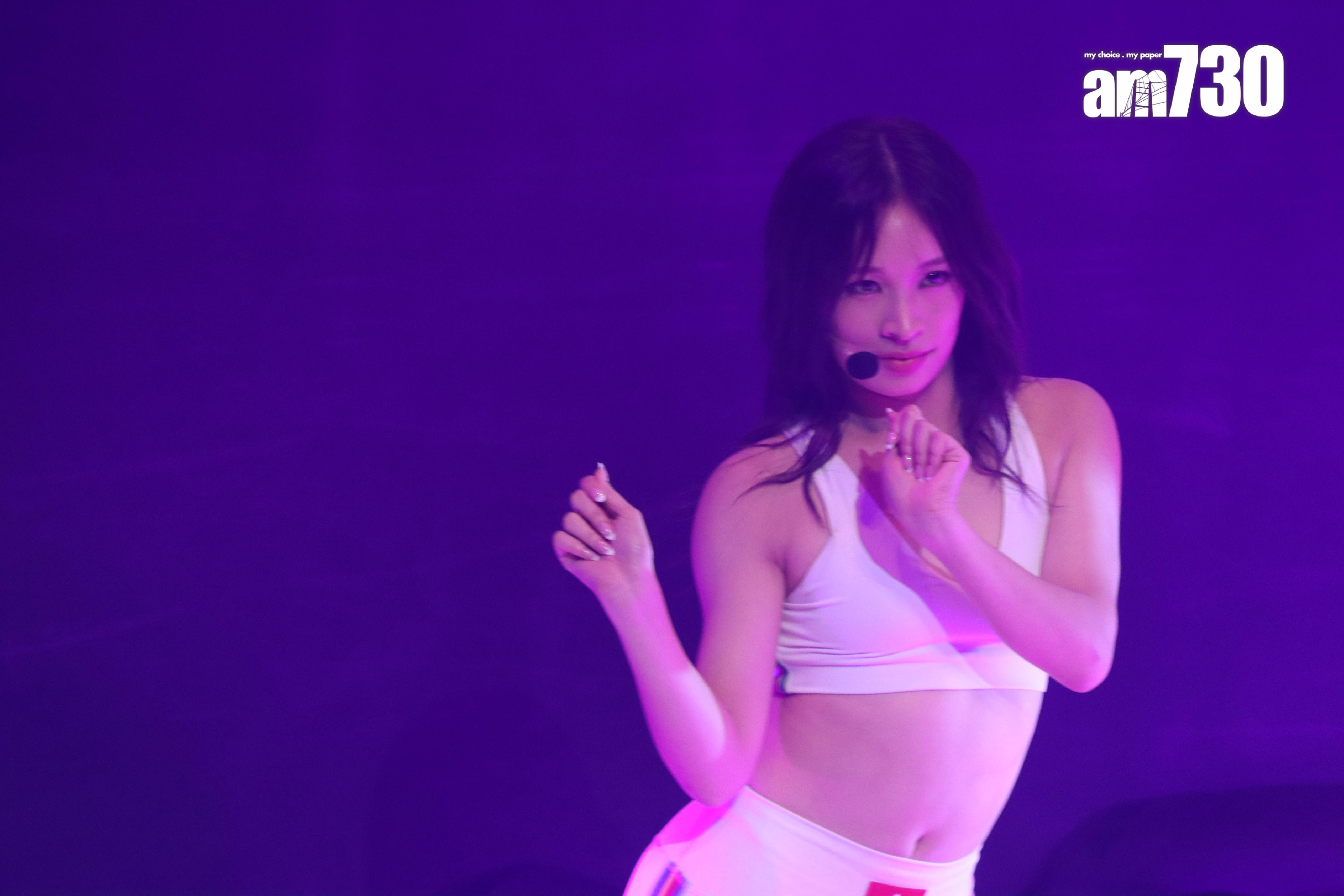 Ariel今日(28日)現身中環大館出席Now United中國香港區新成員出道首演活動。(娛樂組攝)