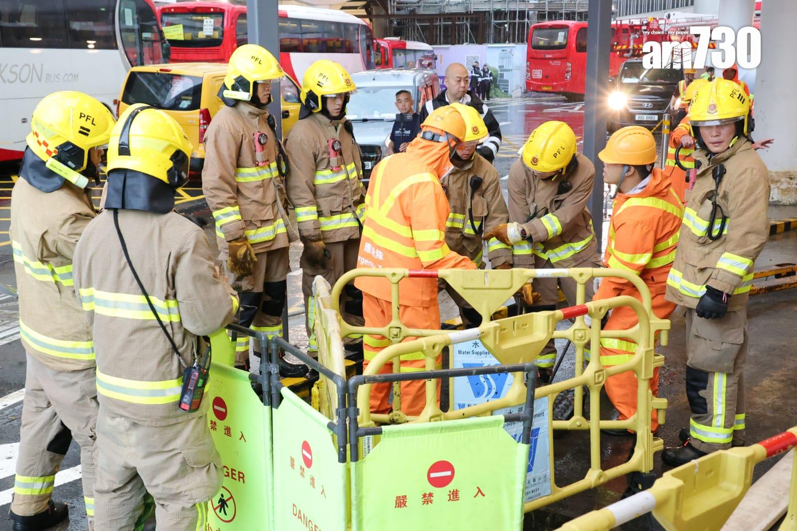 黑雨下瑪麗醫院嚴重水浸影響服務(吳康琦攝)