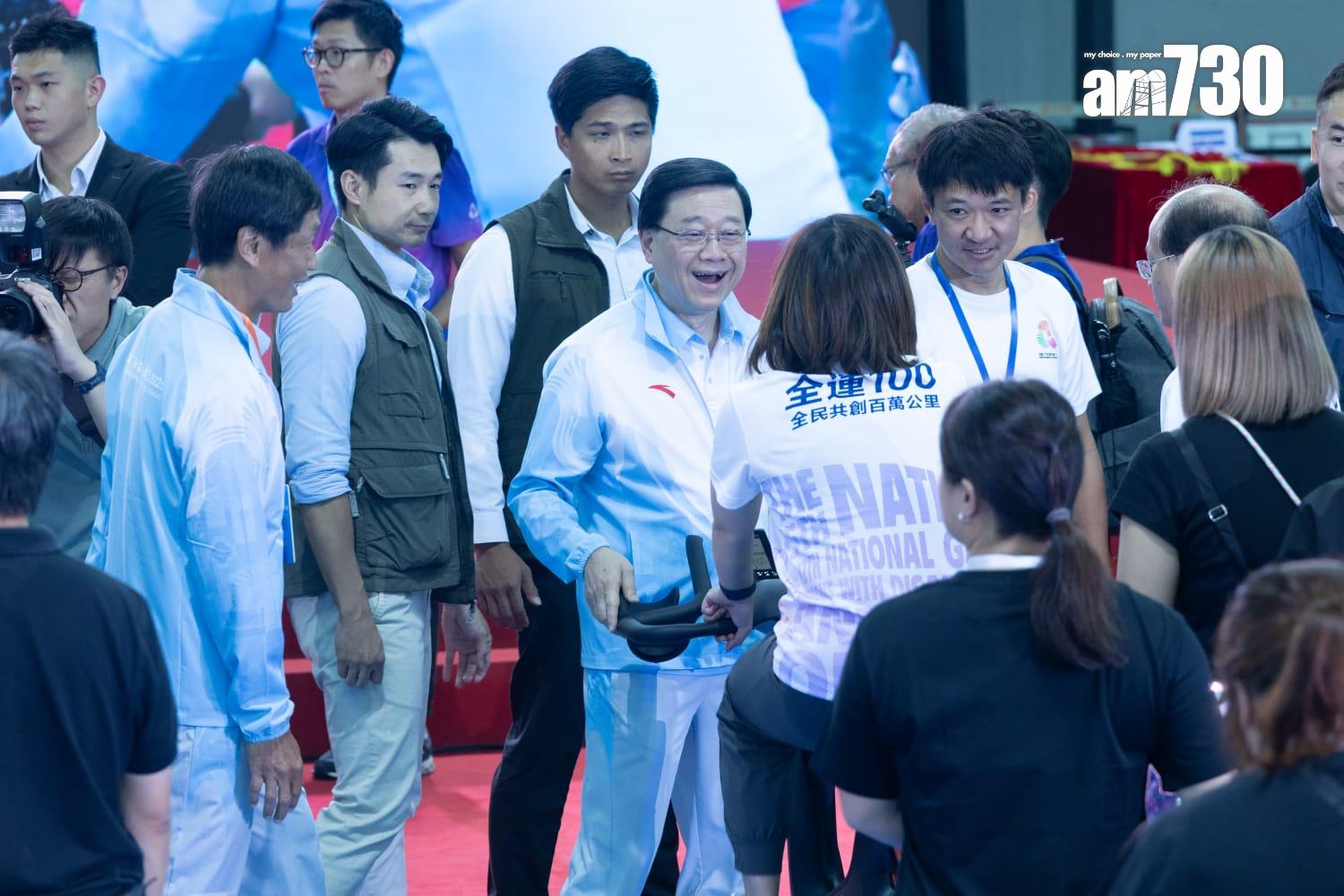 今日舉行全運會倒數100日活動(蘇文傑攝)