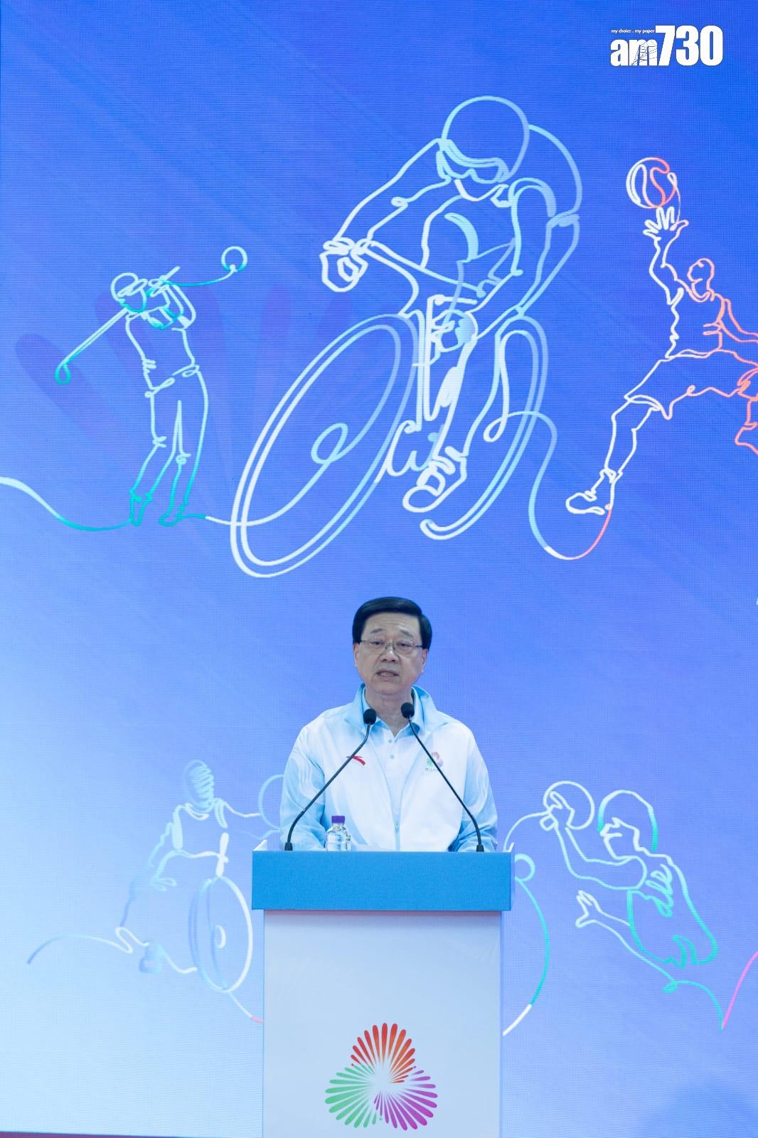 今日舉行全運會倒數100日活動(蘇文傑攝)