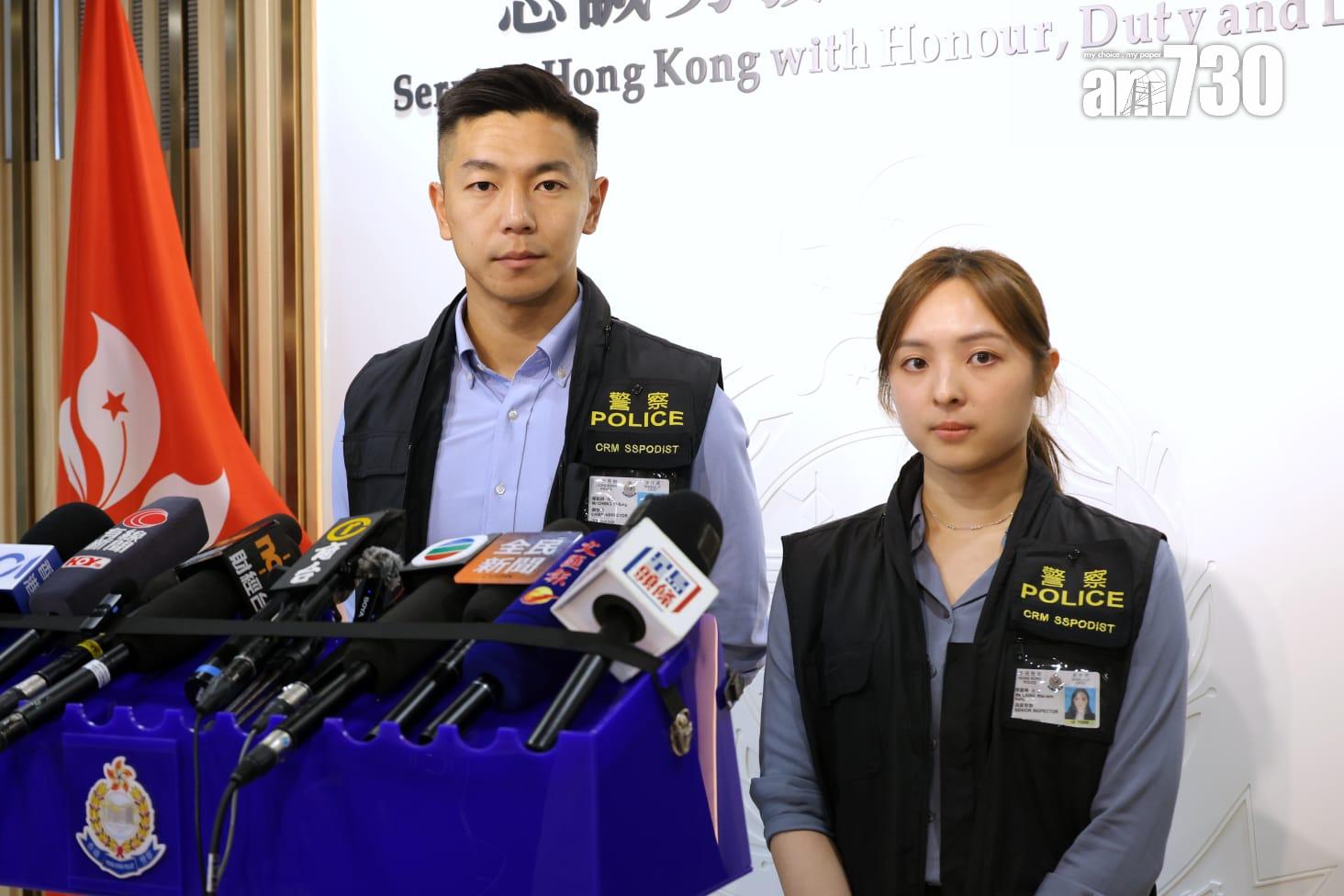 深水埗發生倫常謀殺雙屍案,警方交代案情。(林俊源 攝)