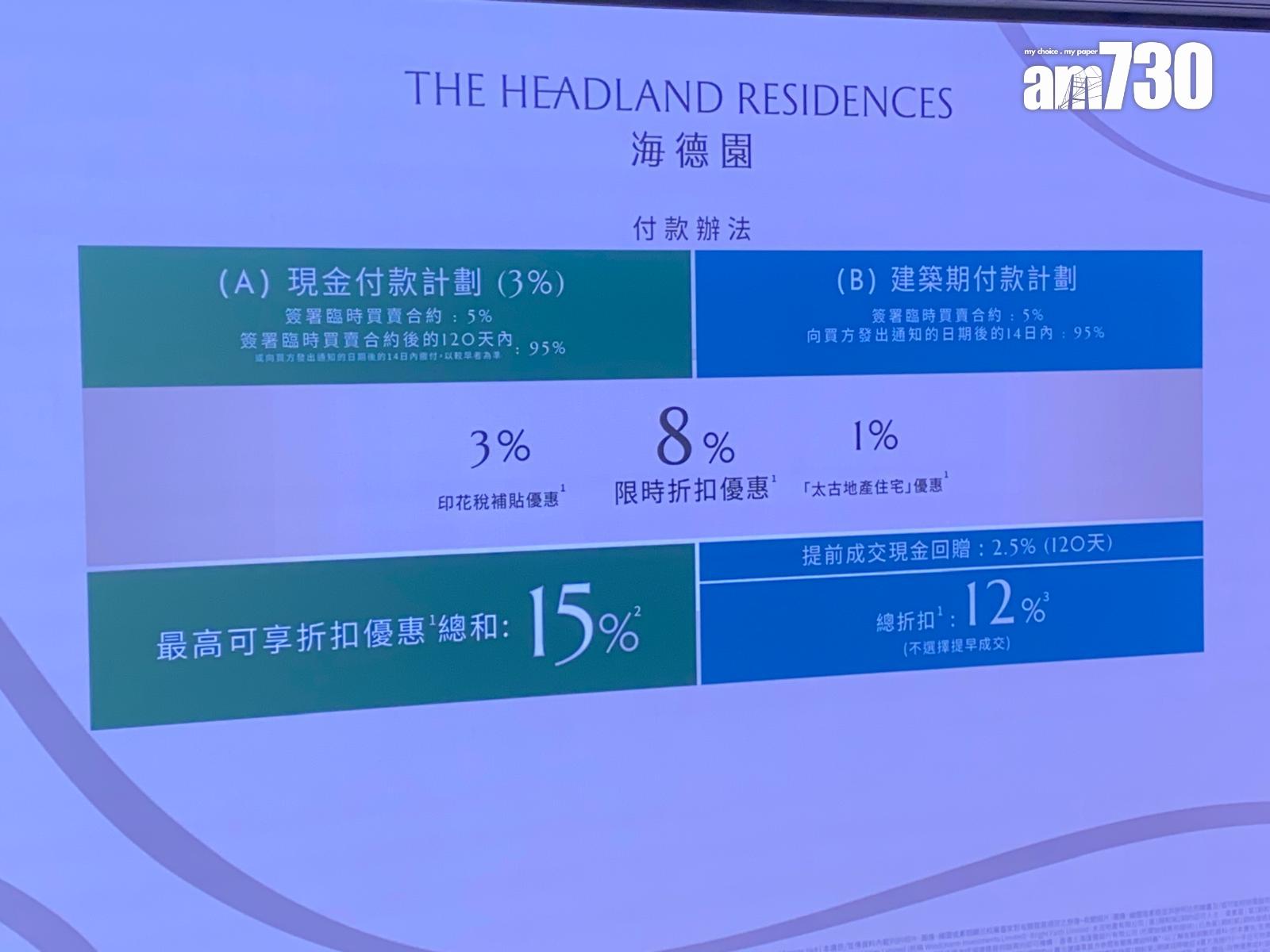 海德園開價|第1期首推120伙 折實平均呎價17565元 一房逾640.7萬入場|柴灣新盤