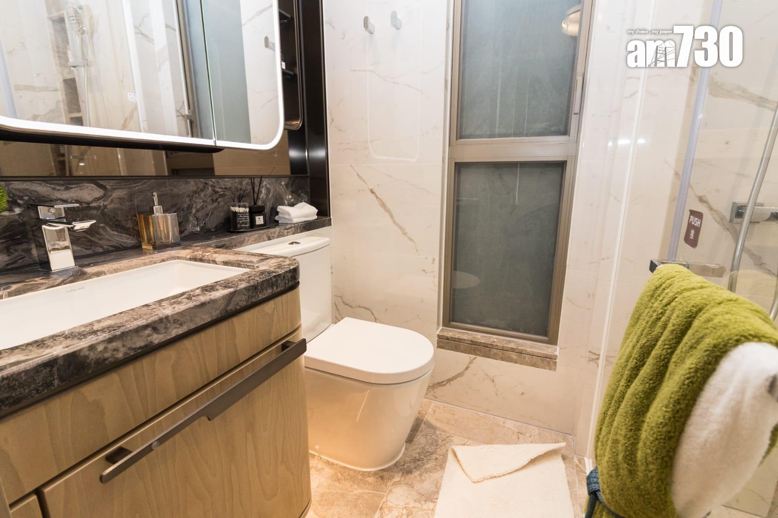 凱柏峰示範單位|340呎一房連傢俬 套廁設計 外望內園景(多圖有片)|將軍澳新盤