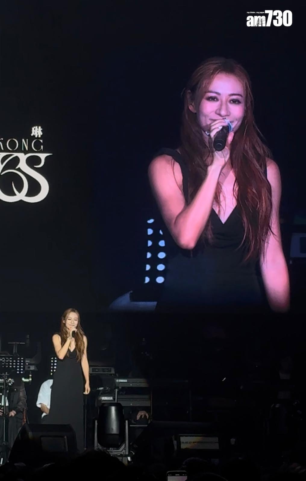 江若琳昨日(24日)於旺角麥花臣場館舉行《The Witness 心的見證演唱會2025》。(娛樂組攝)