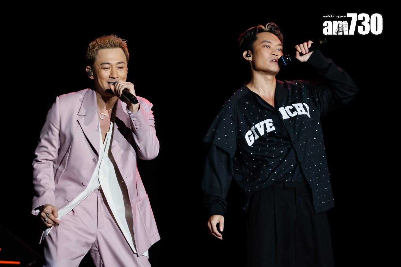 林峯孖胡子彤合唱《Chok》。 (蘇文傑攝)