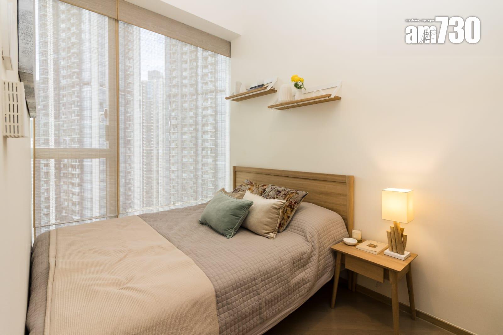 凱柏峰示範單位|461呎現樓兩房連傢俬 開則方正 廳房同向設計(多圖有片)|將軍澳新盤