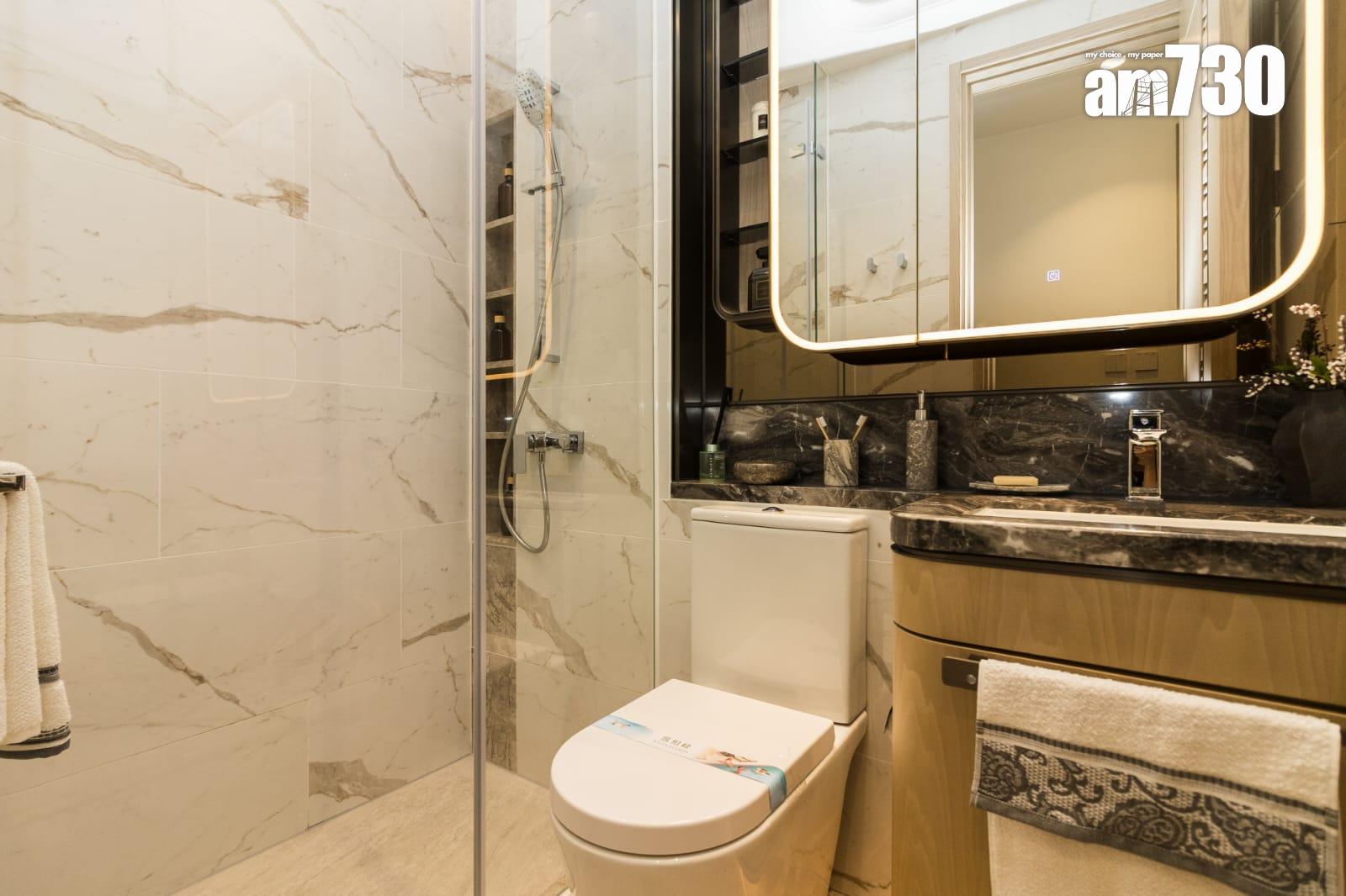 凱柏峰示範單位|461呎現樓兩房連傢俬 開則方正 廳房同向設計(多圖有片)|將軍澳新盤