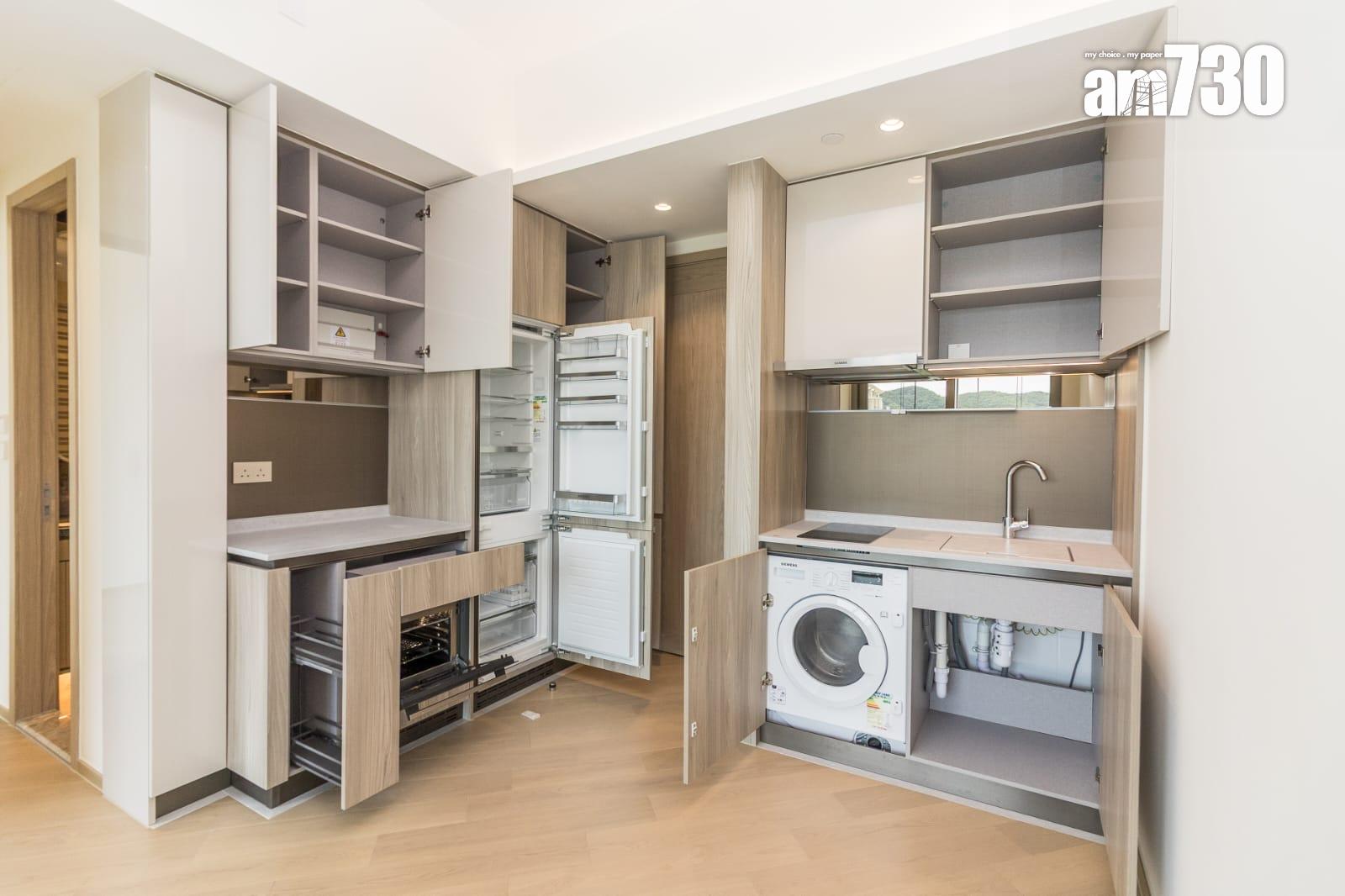 凱柏峰示範單位|461呎現樓兩房連傢俬 開則方正 廳房同向設計(多圖有片)|將軍澳新盤