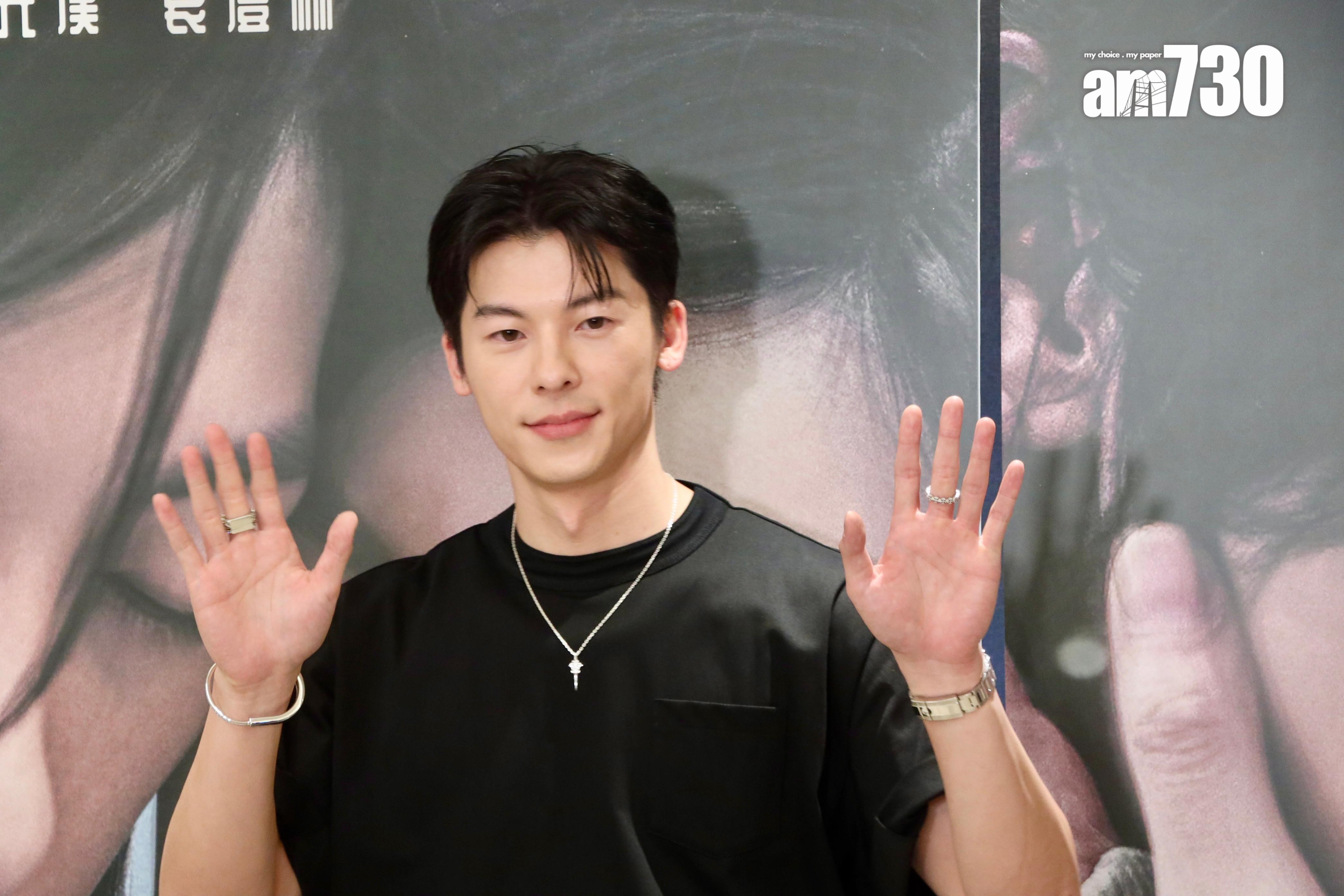 許光漢退伍後首次出席公開活動,特地從台灣來港宣傳電影《他年她日》。(娛樂組攝)