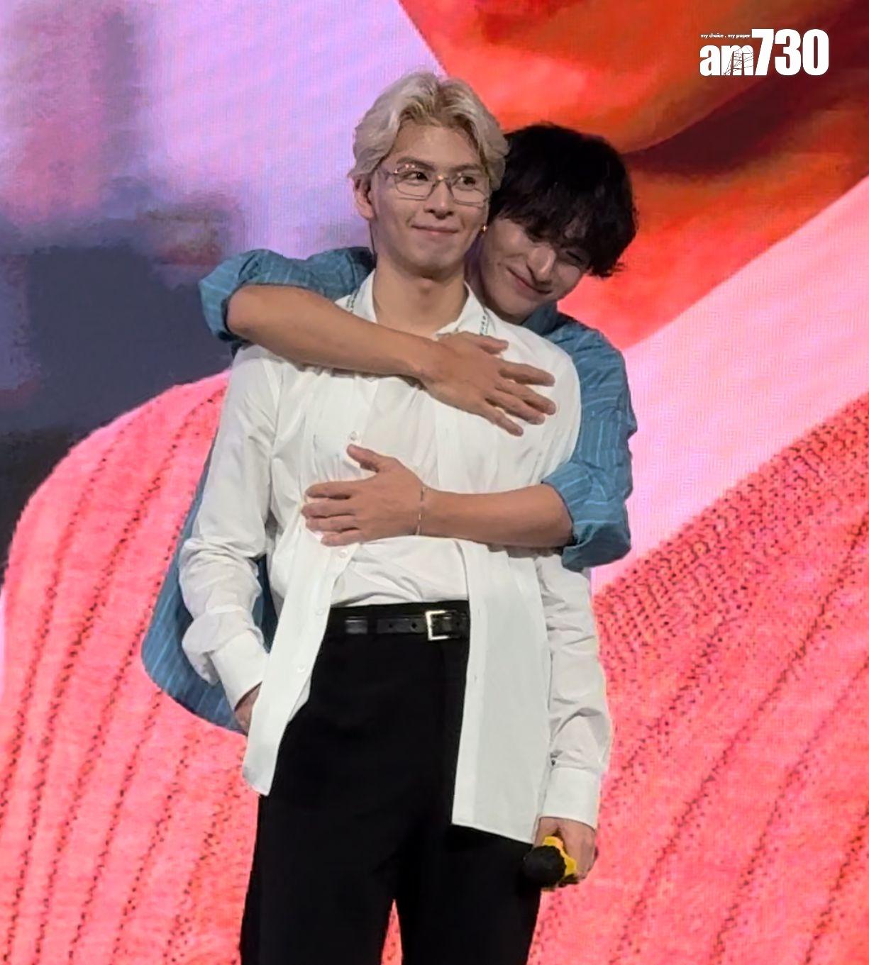 長谷川慎與古屋呂敏在台上sweet爆互動。 (娛樂姐攝)