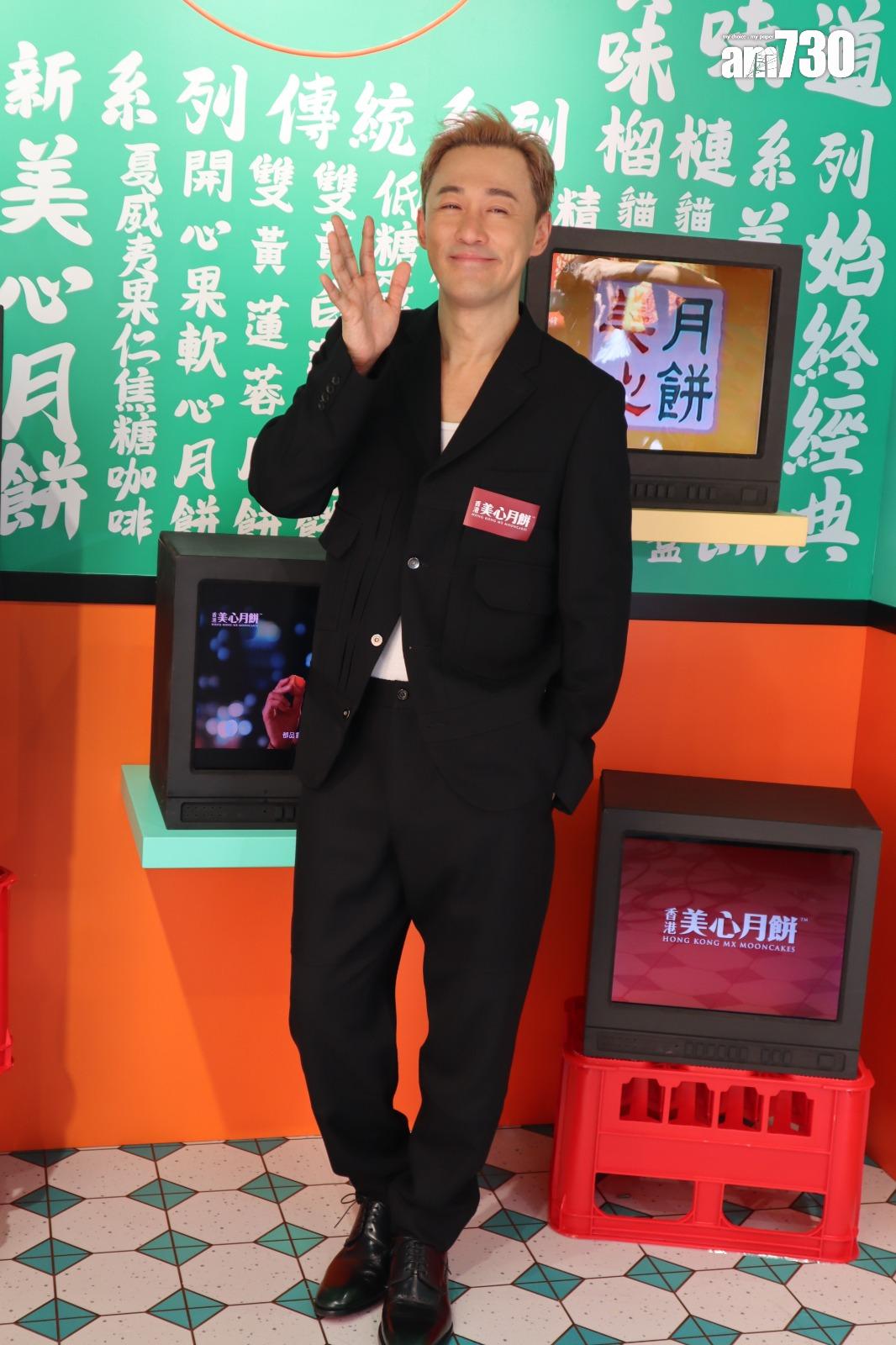 林峯今日(26日)冒着32度高溫的戶外環境底下出席開幕儀式。(娛樂組攝)