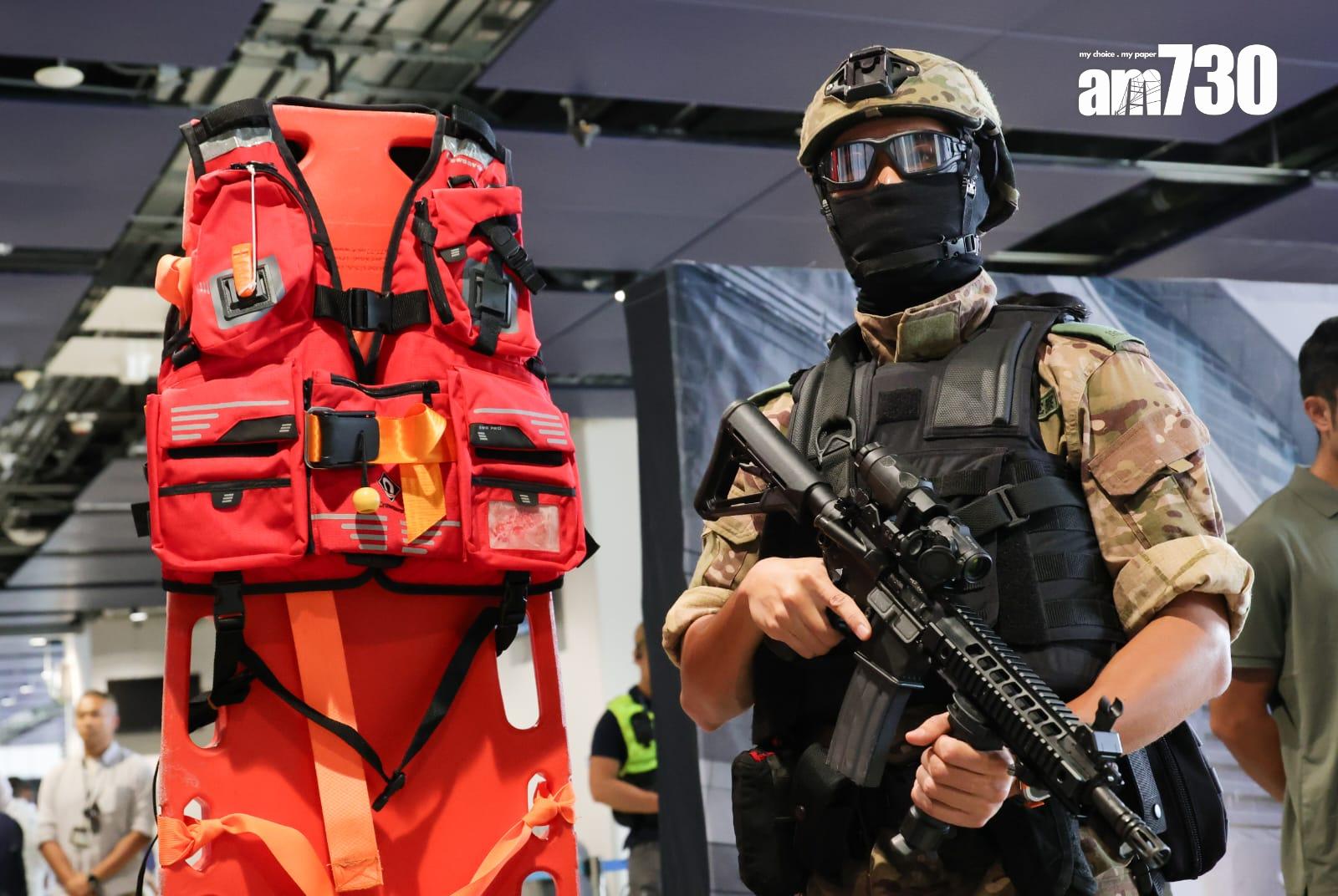 跨部門反恐演習在啟德郵輪碼頭進行,模擬恐怖分子乘郵輪到港襲擊(吳康琦攝)