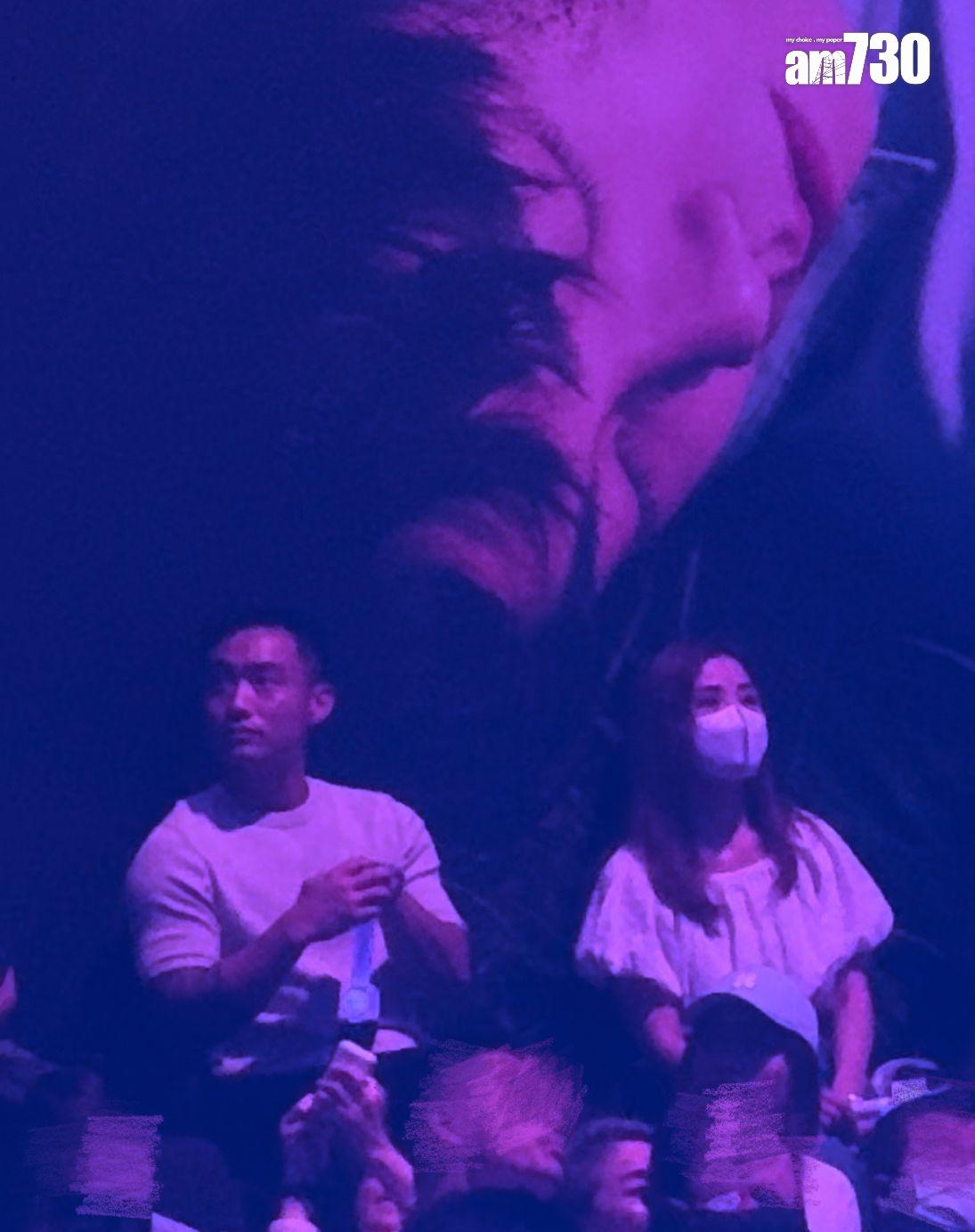 阿Sa昨晚有男伴陪睇林家謙演唱會。 (娛樂組攝)