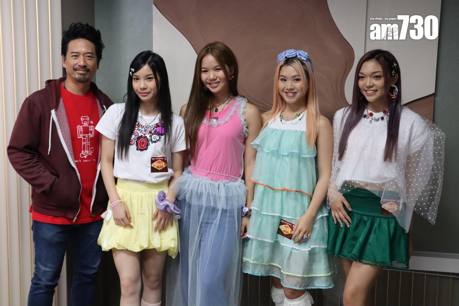 女團XiX和郭偉亮(Eric Kwok)現身TV錄製節目《今晚有歌廳》。(娛樂組攝)