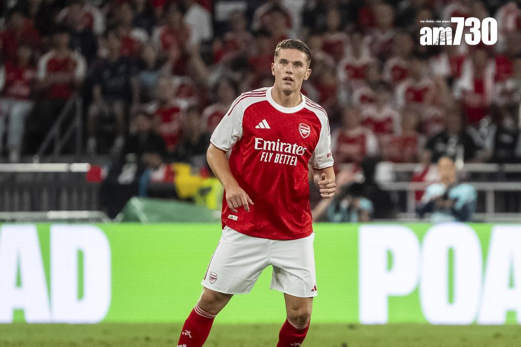 阿仙奴的瑞典前鋒基奧基利斯(Viktor Gyokeres)在啟德主場館對熱刺後備上陣。(資料圖片)