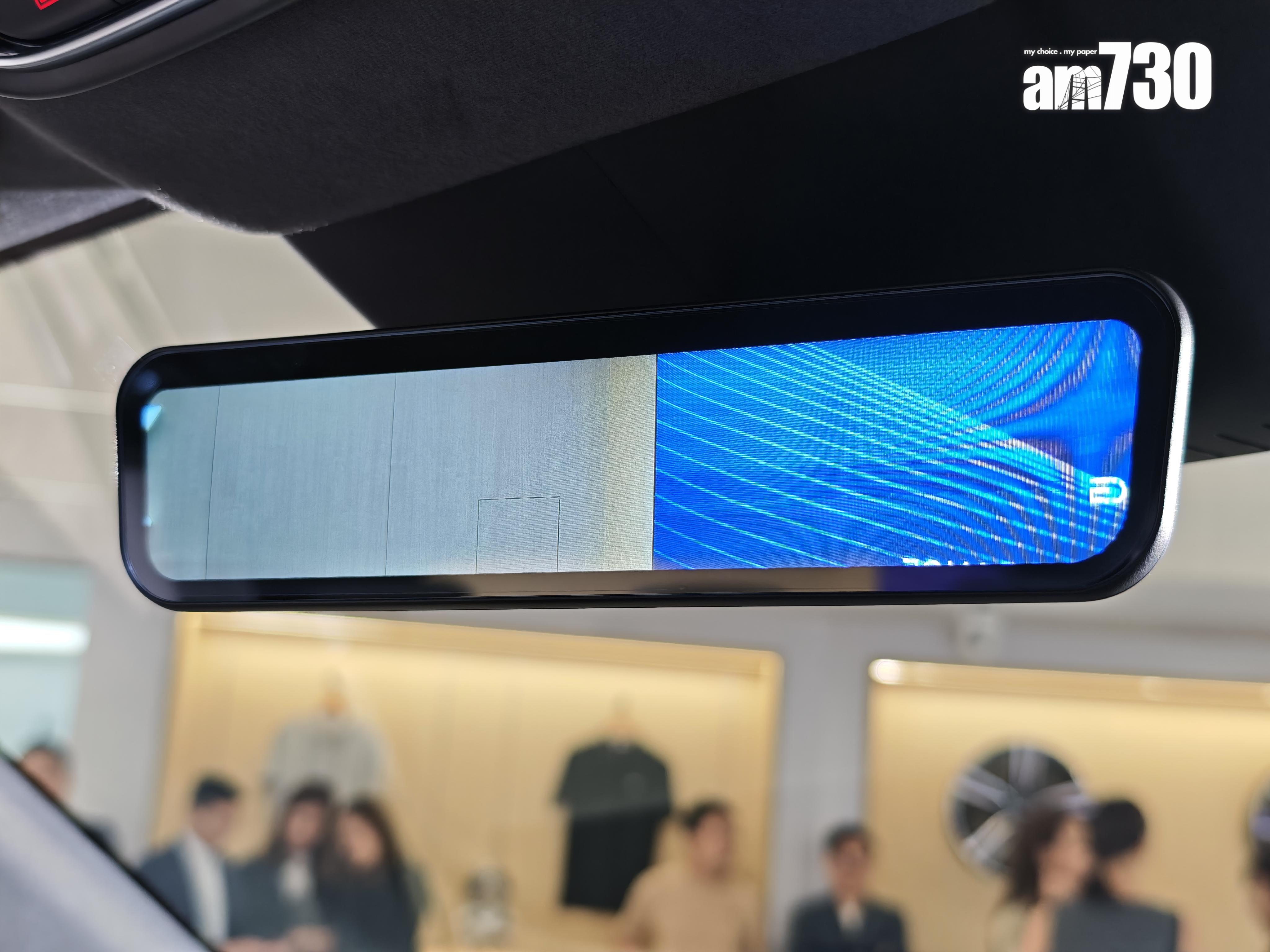 電動車|XPENG G6新增9吋電子倒後鏡。