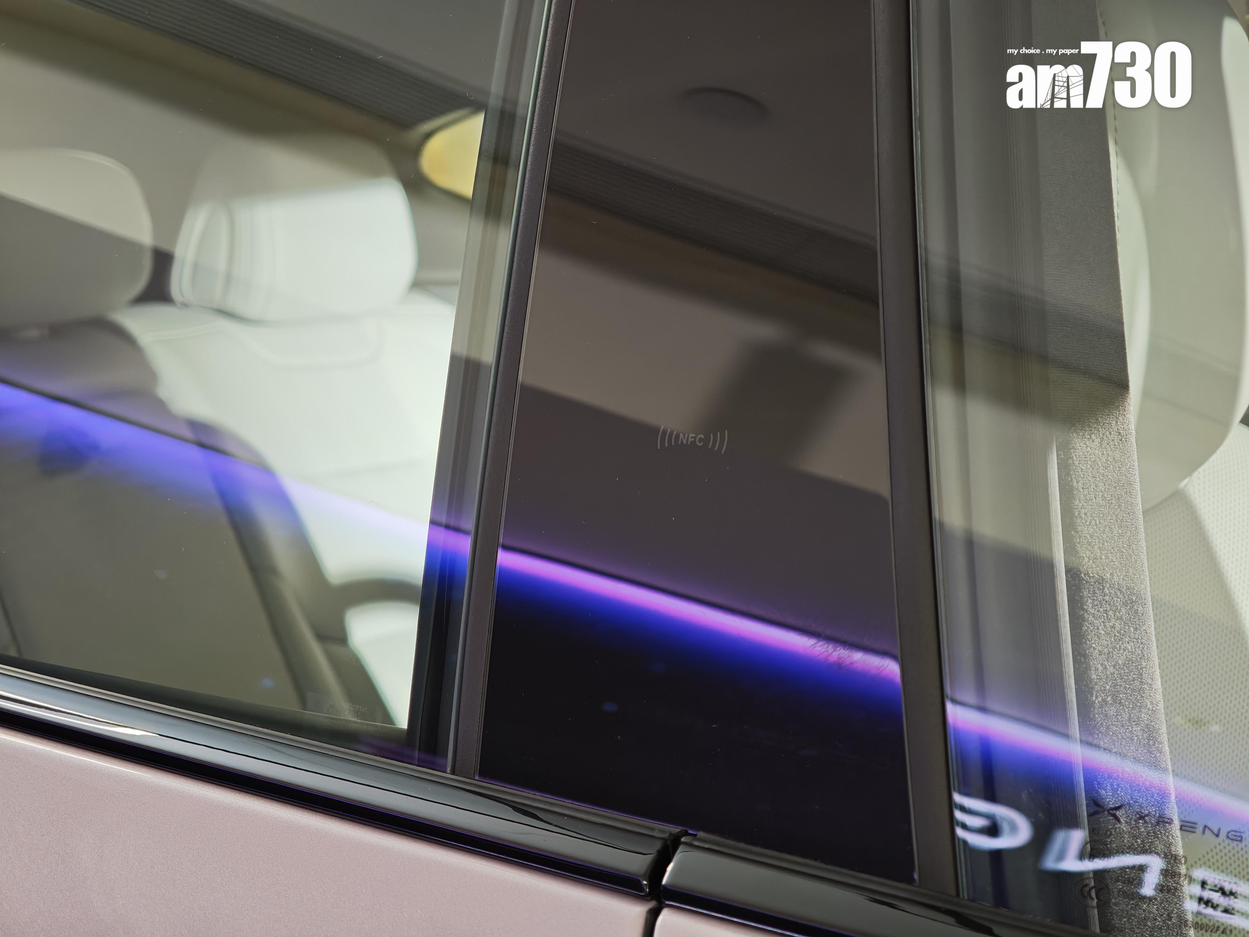 電動車|XPENG G6可以NFC解鎖開門。