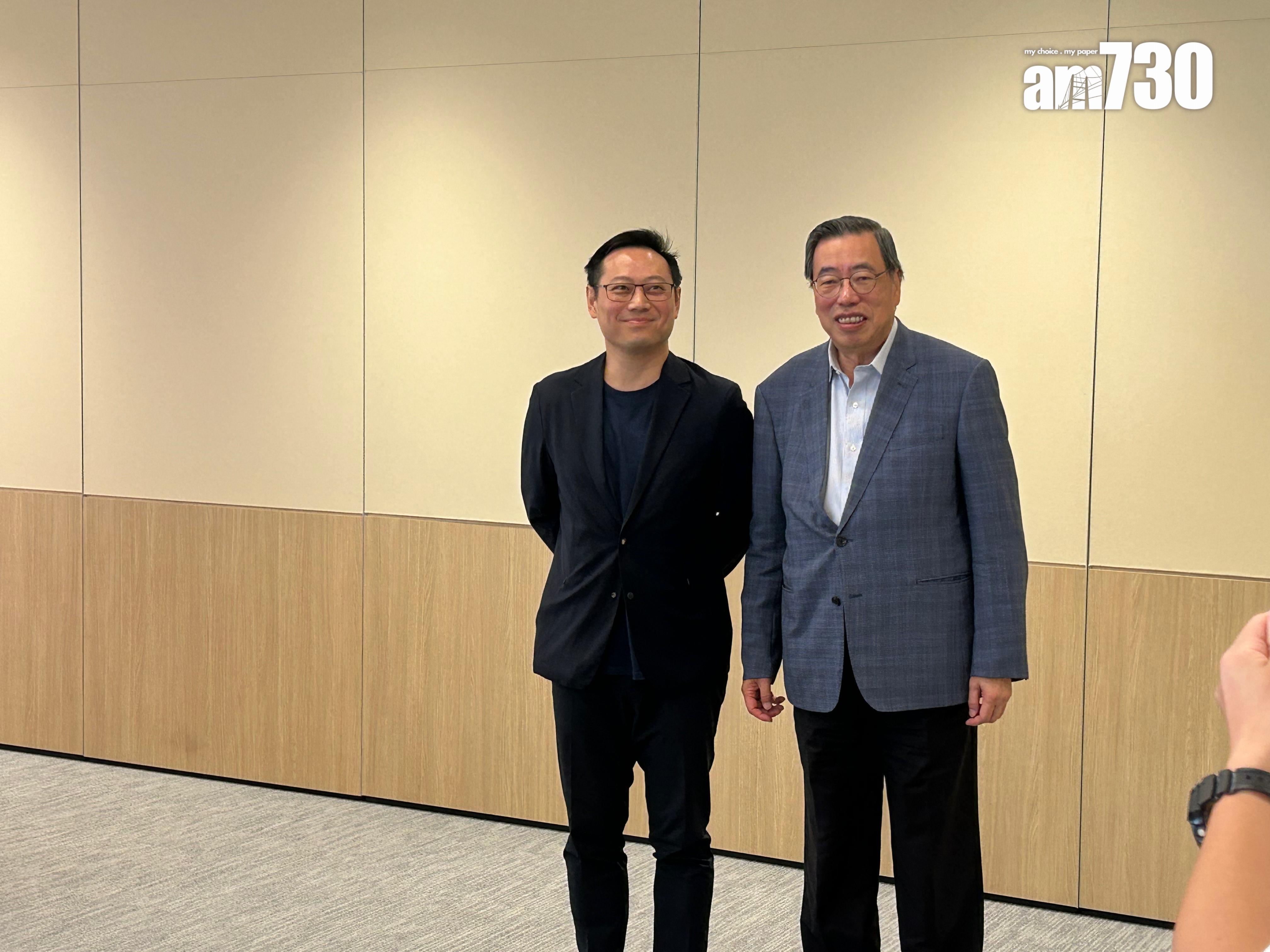 傳梁君彥指控徐英偉因外遇下台,兩人會見傳媒澄清(陳芷晴攝)