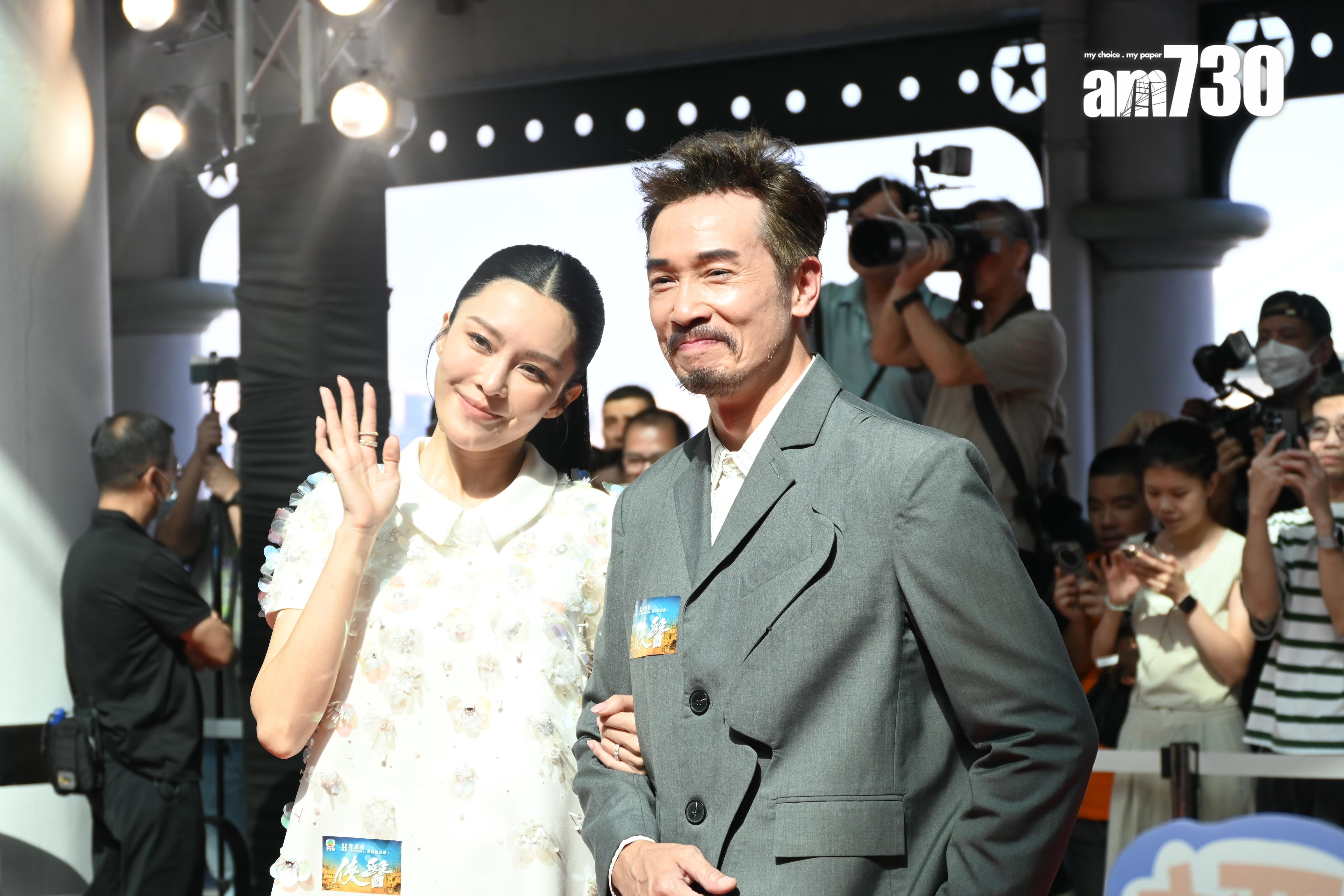 張曦雯跟陳豪宣傳《俠醫》。(娛樂組攝)