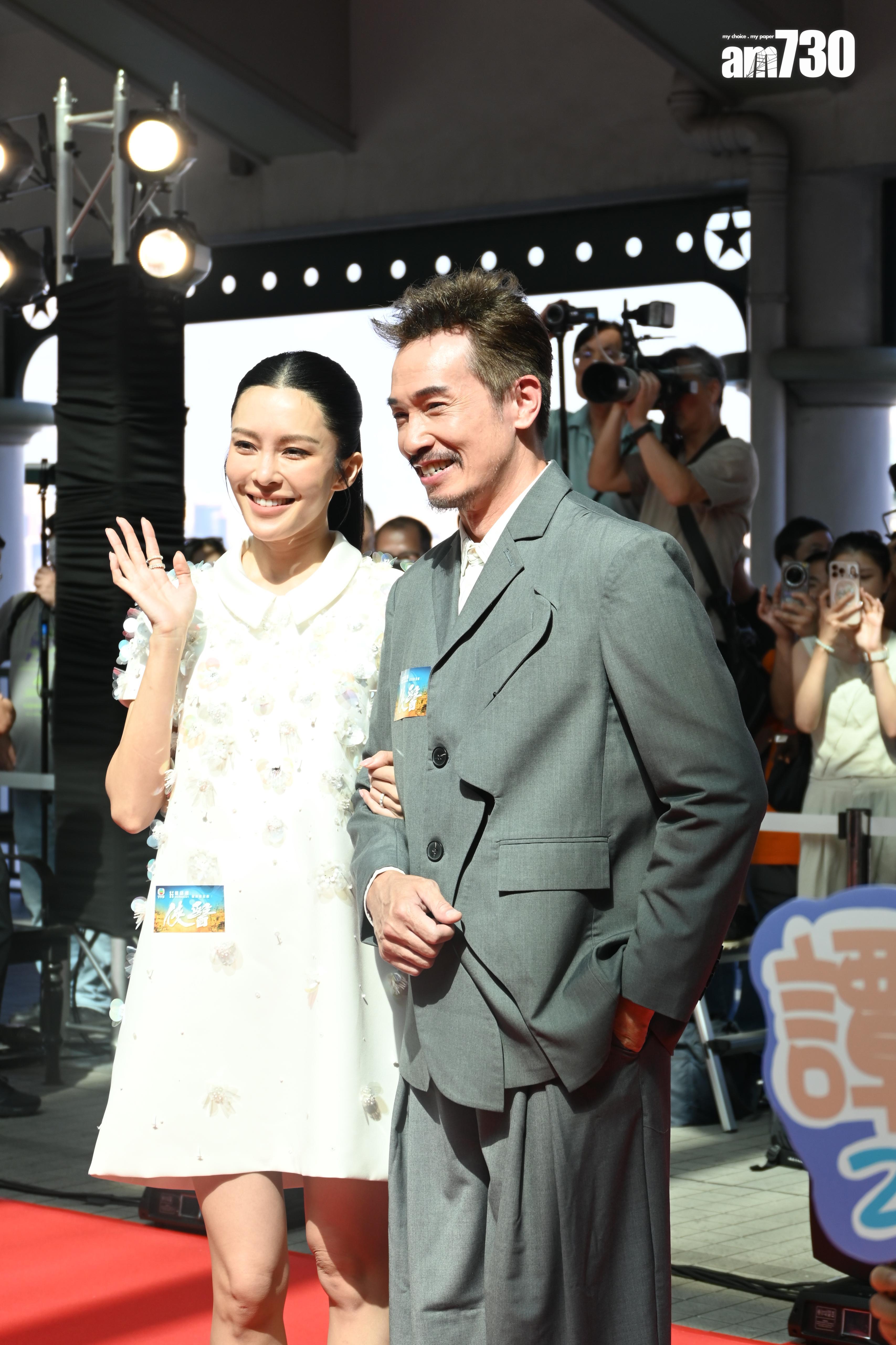 張曦雯跟陳豪宣傳《俠醫》。(娛樂組攝)