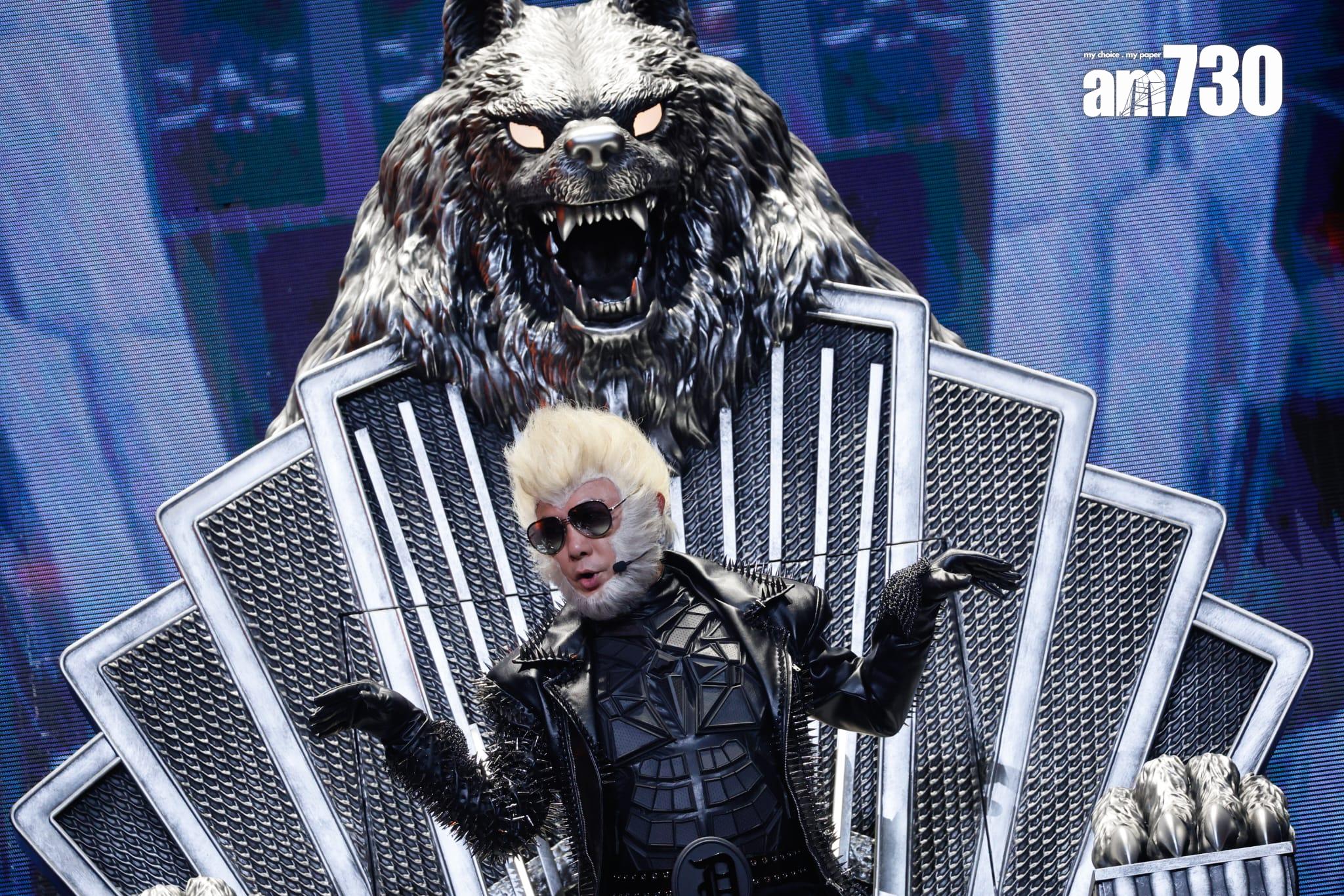 張衛健就化身「黑悟空」上台唱出《天外有天》、《西遊記》及《高高在下》。(蘇文傑攝)