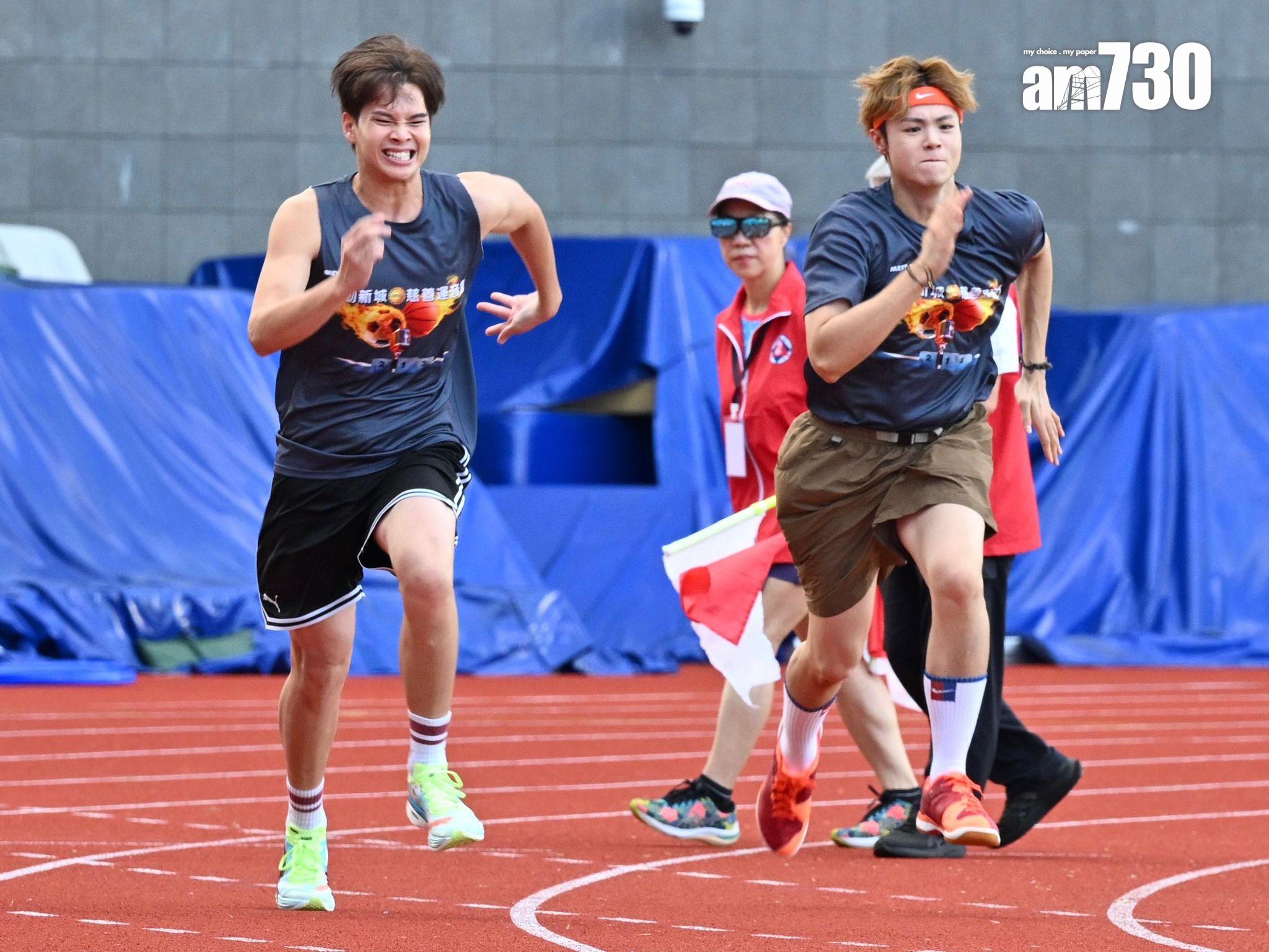 黎展峯參加「男子100米飛人」及「4X100接力賽」。(娛樂組攝)