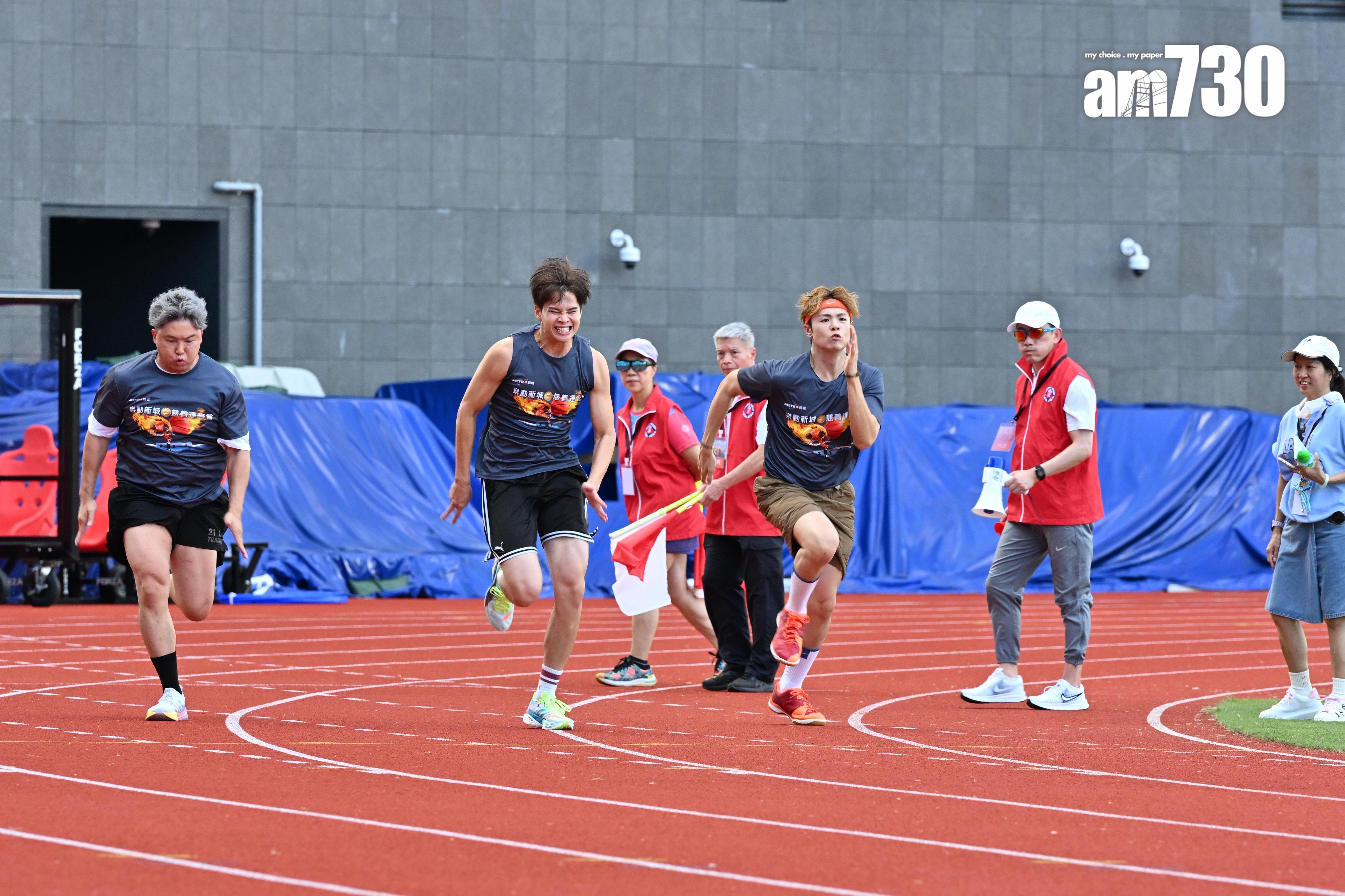 黎展峯參加「男子100米飛人」及「4X100接力賽」。(娛樂組攝)
