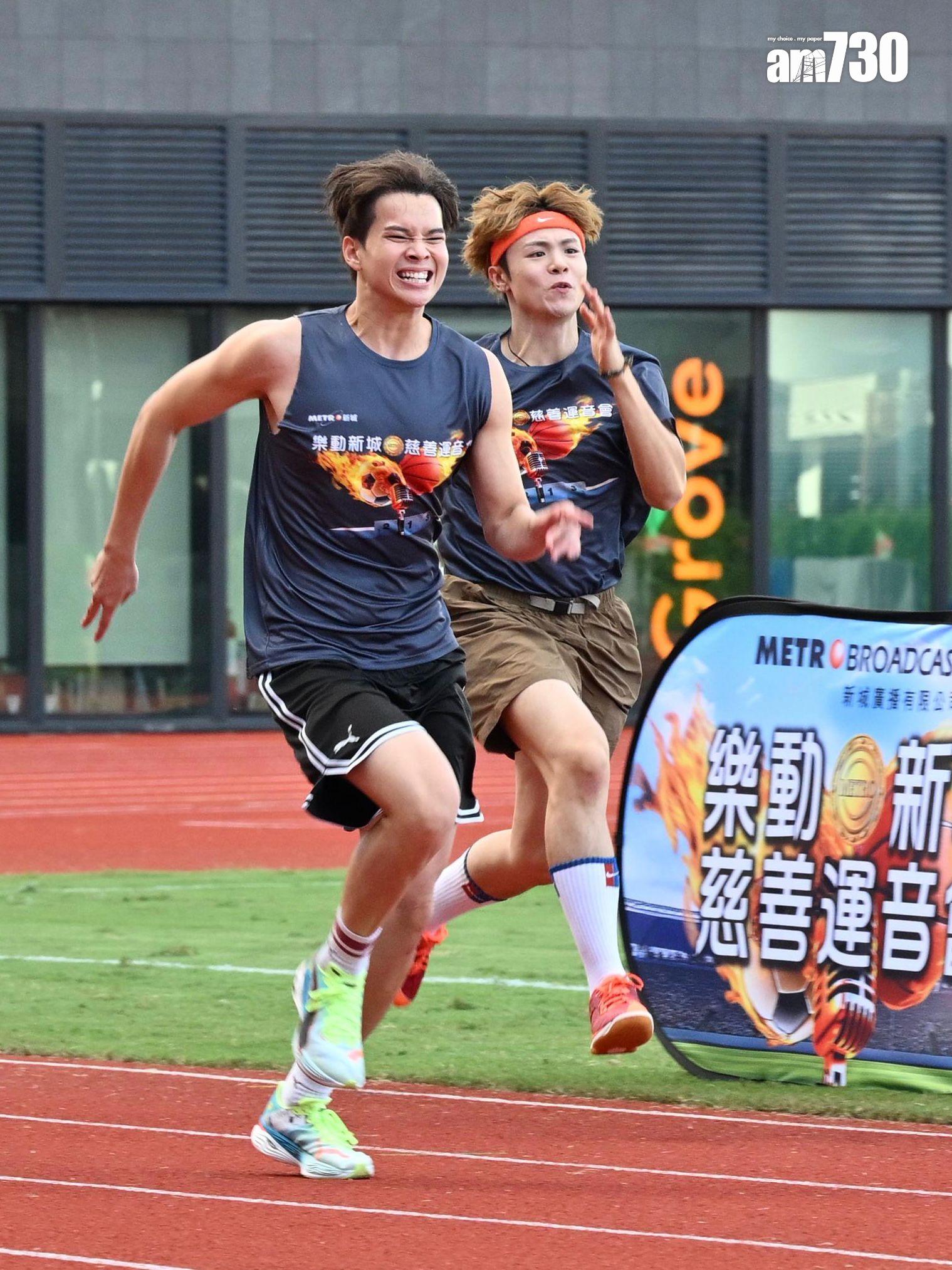 黎展峯參加「男子100米飛人」及「4X100接力賽」。(娛樂組攝)