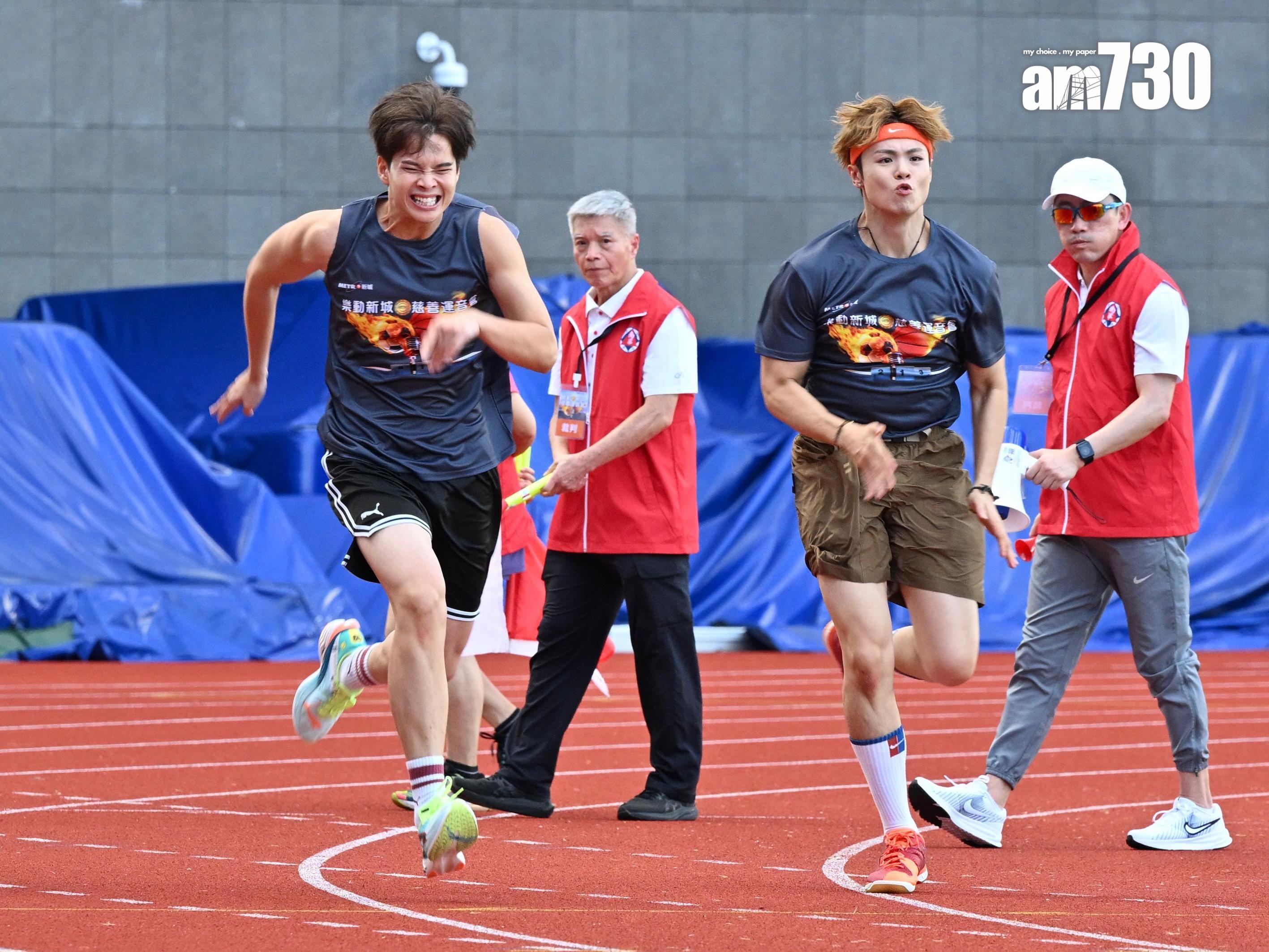黎展峯參加「男子100米飛人」及「4X100接力賽」。(娛樂組攝)