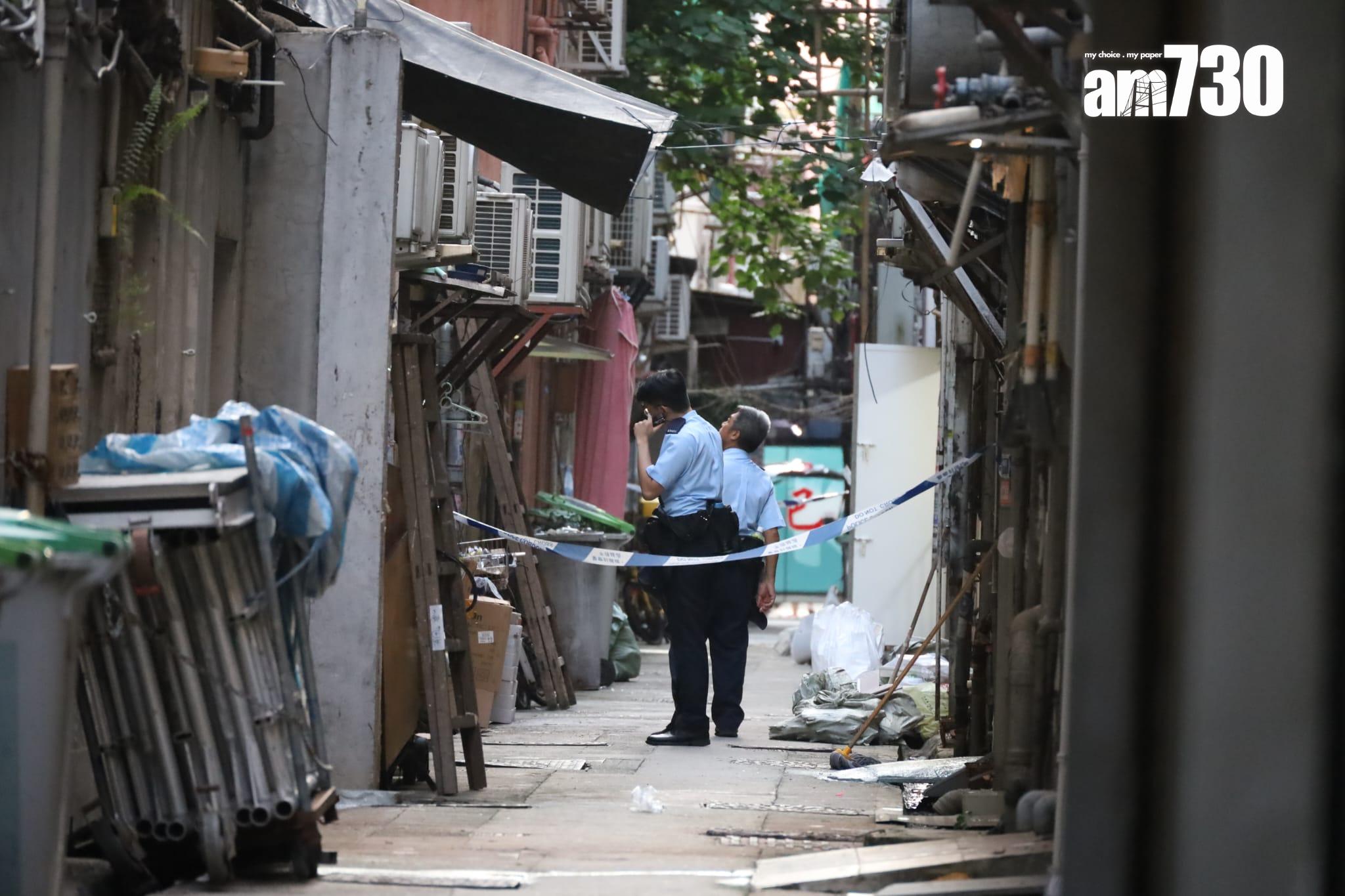 警方接報後趕至現場調查事件。(鍾式明攝)