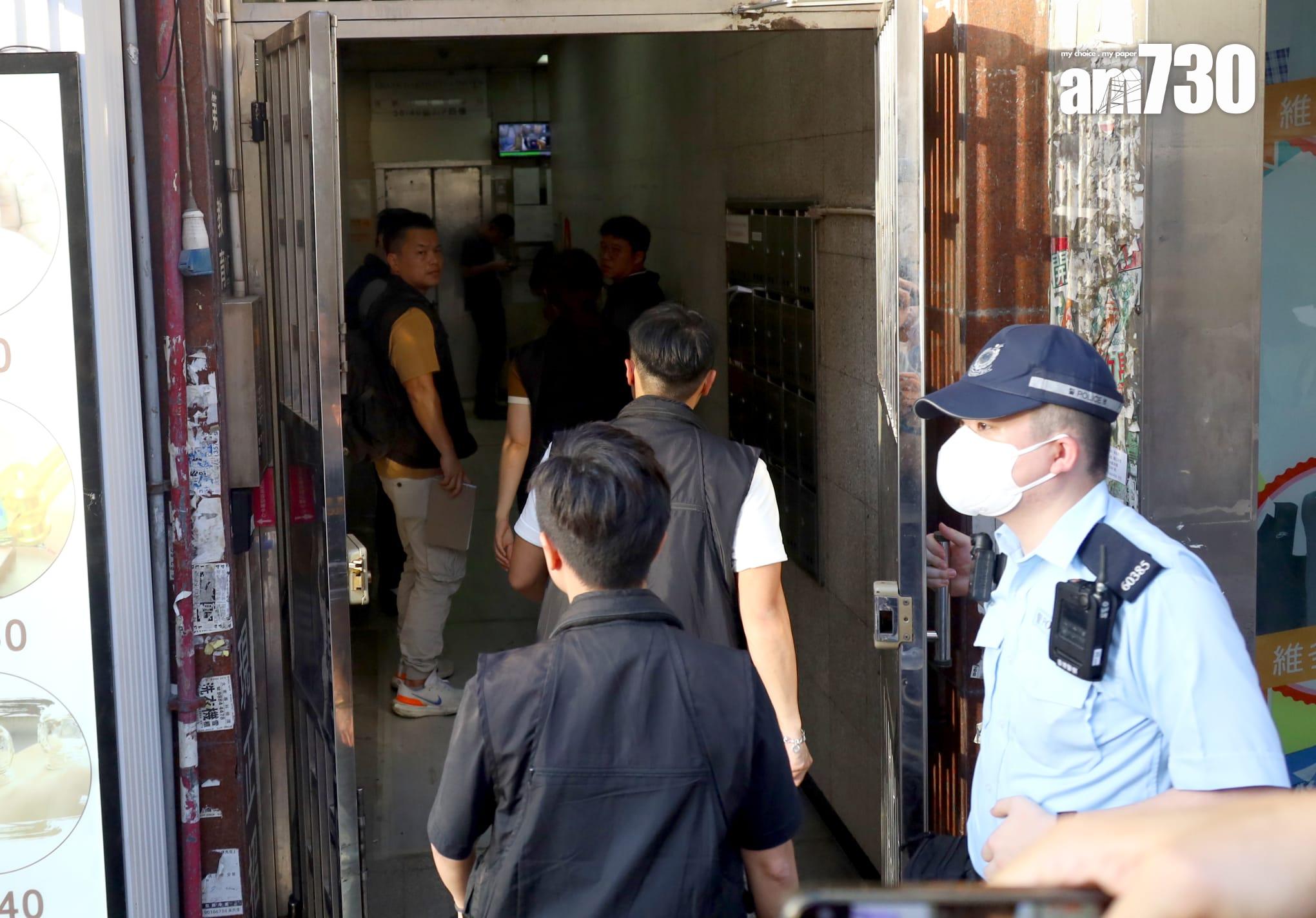 警方接報後趕至現場調查事件。(鍾式明攝)